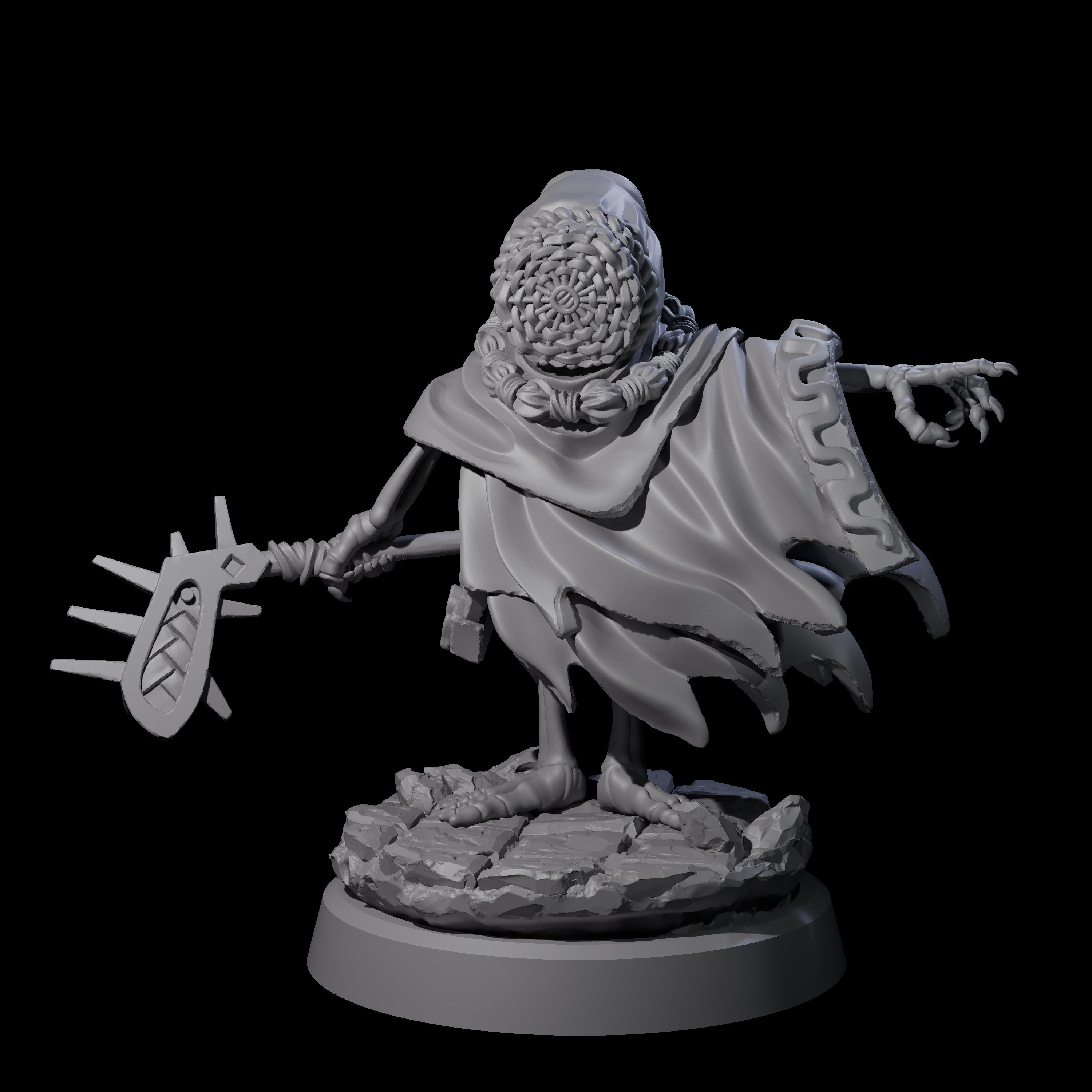 Withered Necromancer Marrowling D Miniature for Dungeons and Dragons, Pathfinder or other TTRPGs