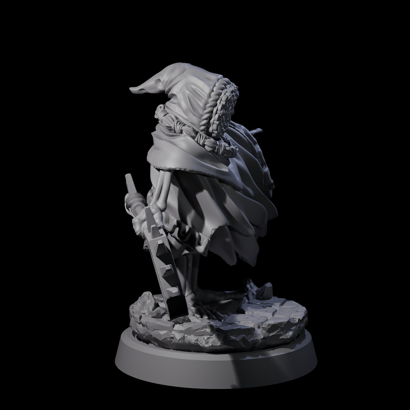 Withered Necromancer Marrowling D Miniature for Dungeons and Dragons, Pathfinder or other TTRPGs