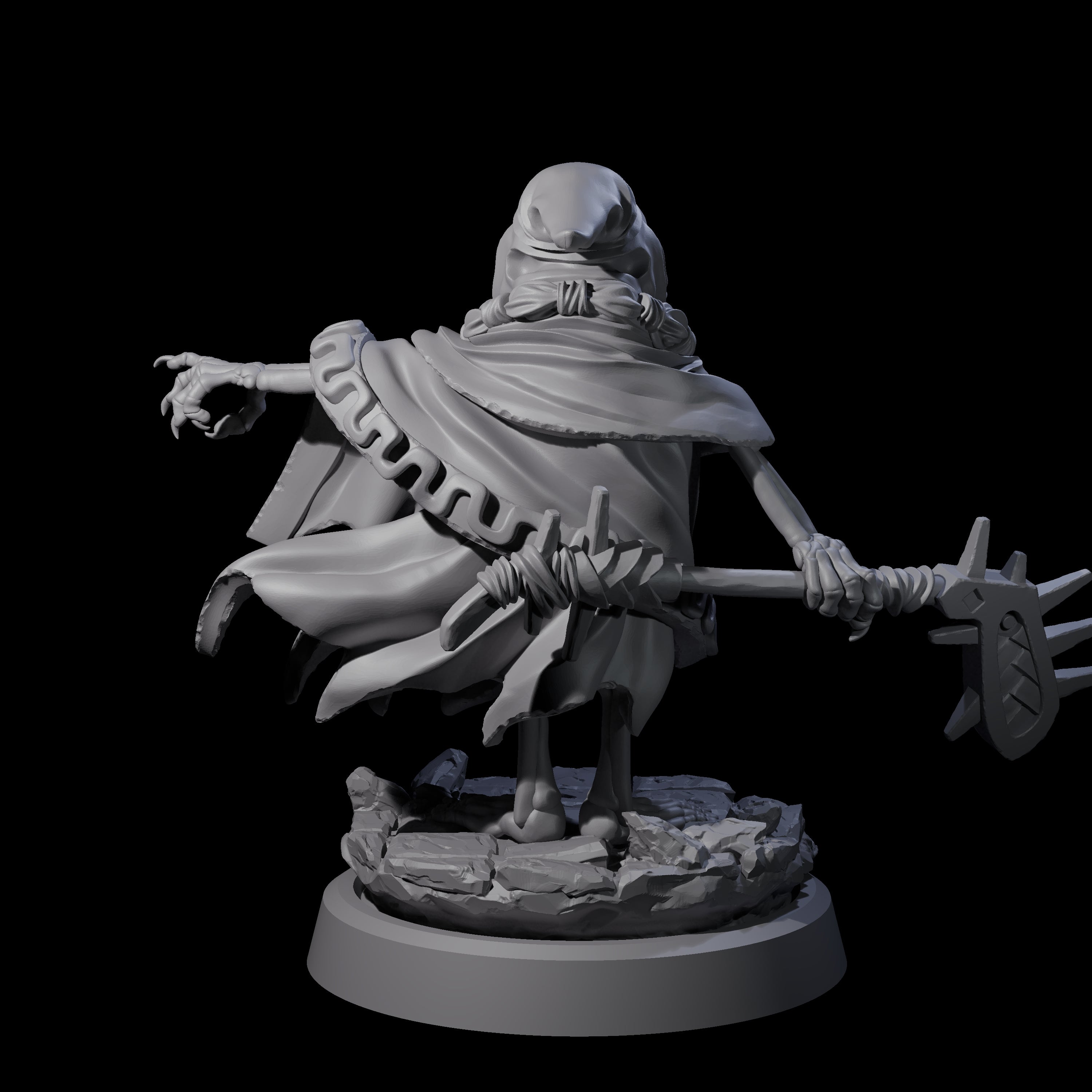 Withered Necromancer Marrowling D Miniature for Dungeons and Dragons, Pathfinder or other TTRPGs