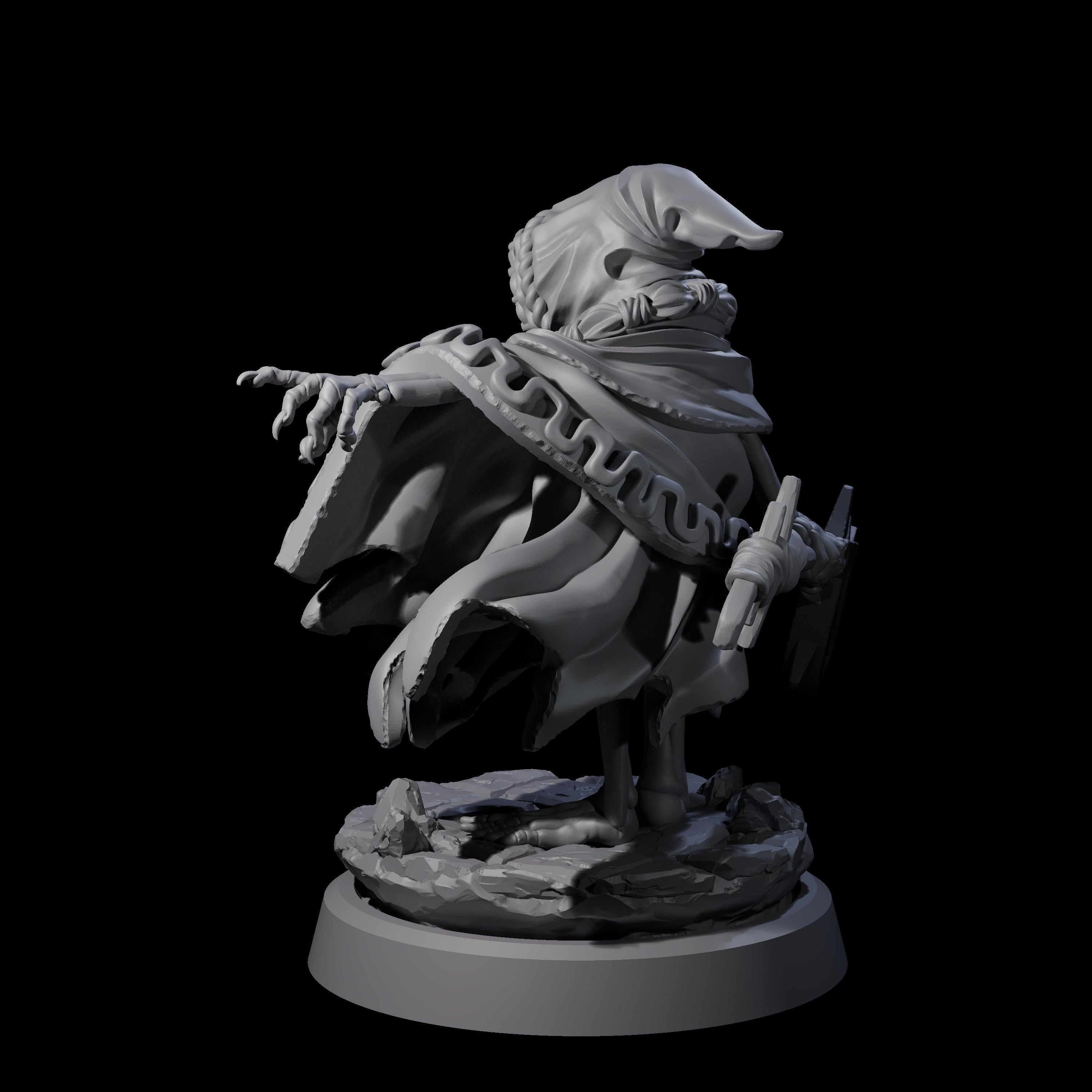Withered Necromancer Marrowling D Miniature for Dungeons and Dragons, Pathfinder or other TTRPGs