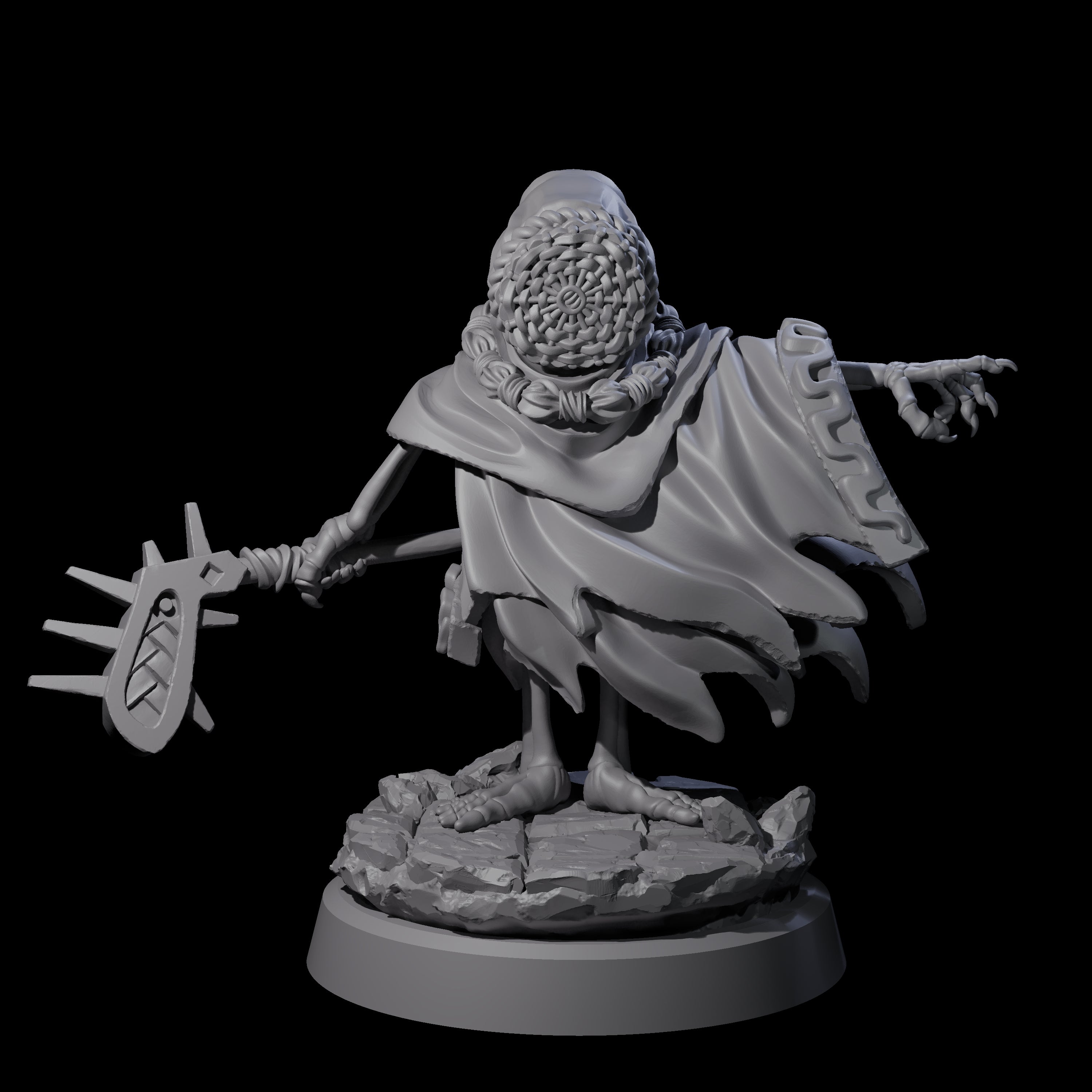 Withered Necromancer Marrowling D Miniature for Dungeons and Dragons, Pathfinder or other TTRPGs