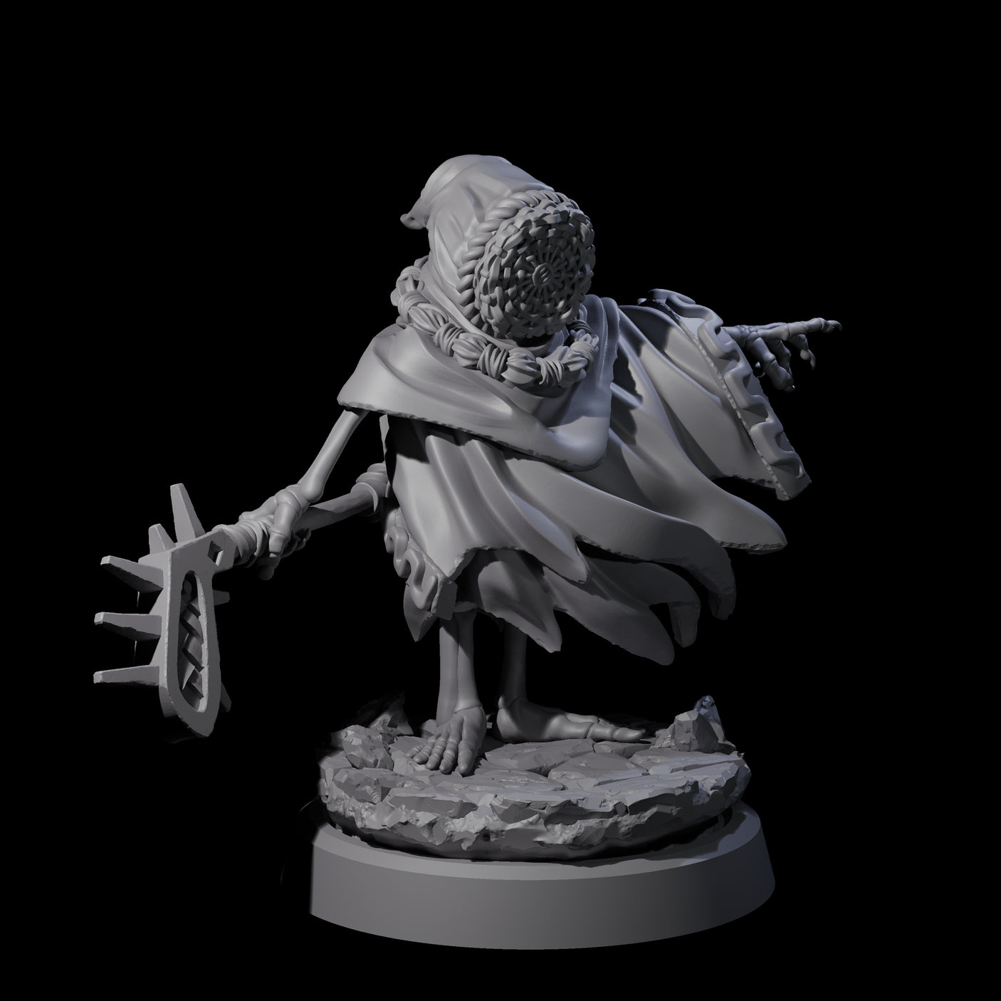 Withered Necromancer Marrowlings Miniature for Dungeons and Dragons, Pathfinder or other TTRPGs