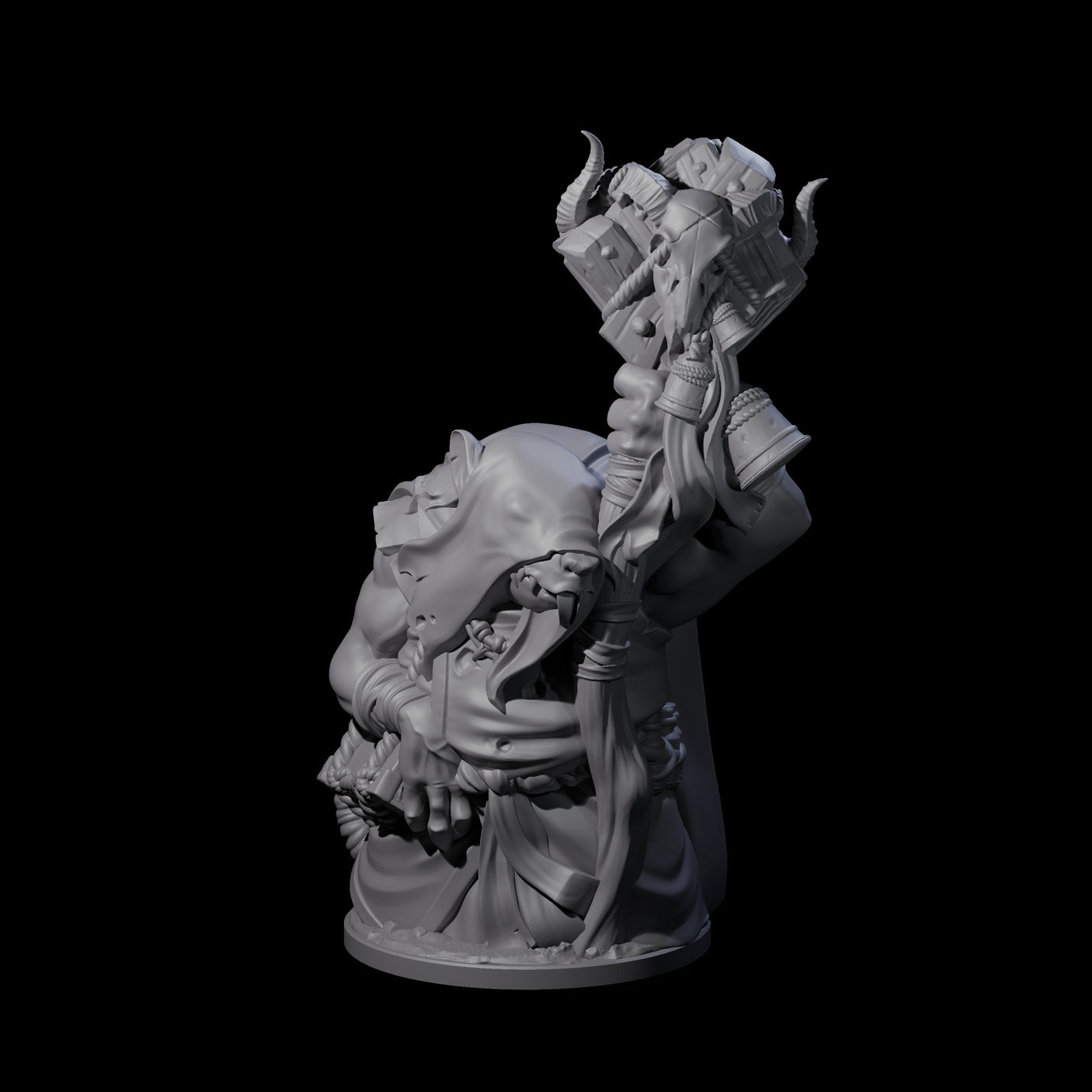 Withering Ratfolk Plaguecrafter A Miniature for Dungeons and Dragons, Pathfinder or other TTRPGs