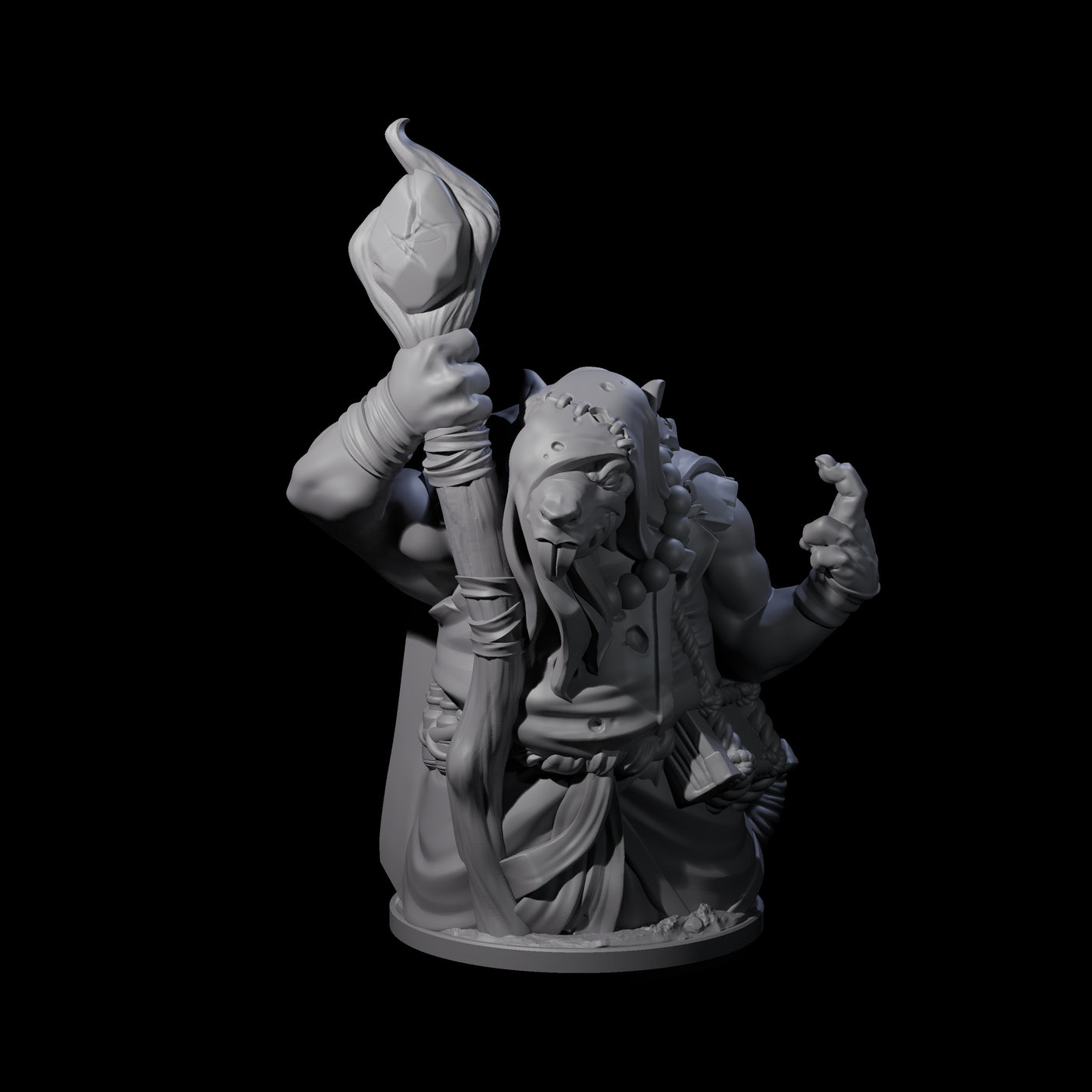 Withering Ratfolk Plaguecrafter B Miniature for Dungeons and Dragons, Pathfinder or other TTRPGs
