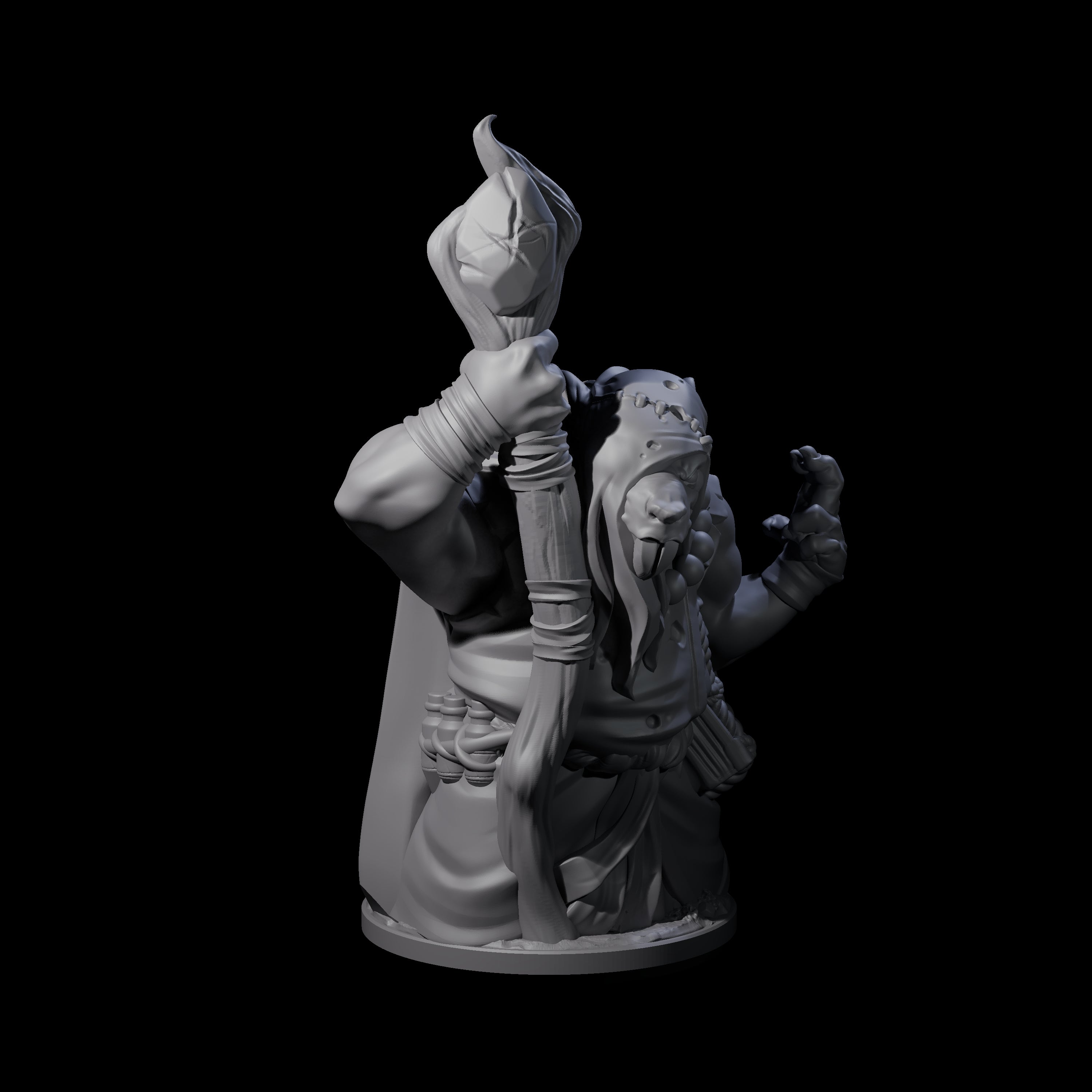 Withering Ratfolk Plaguecrafter B Miniature for Dungeons and Dragons, Pathfinder or other TTRPGs