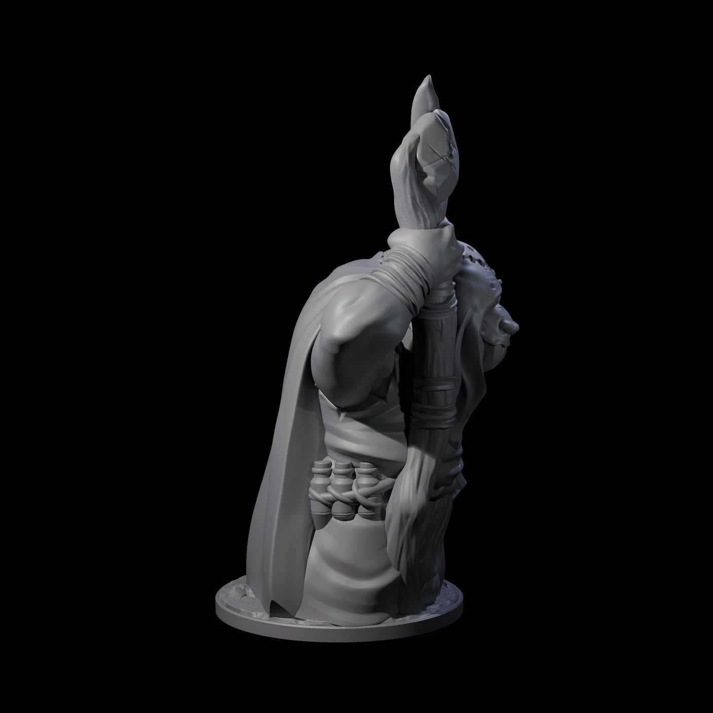 Withering Ratfolk Plaguecrafter B Miniature for Dungeons and Dragons, Pathfinder or other TTRPGs