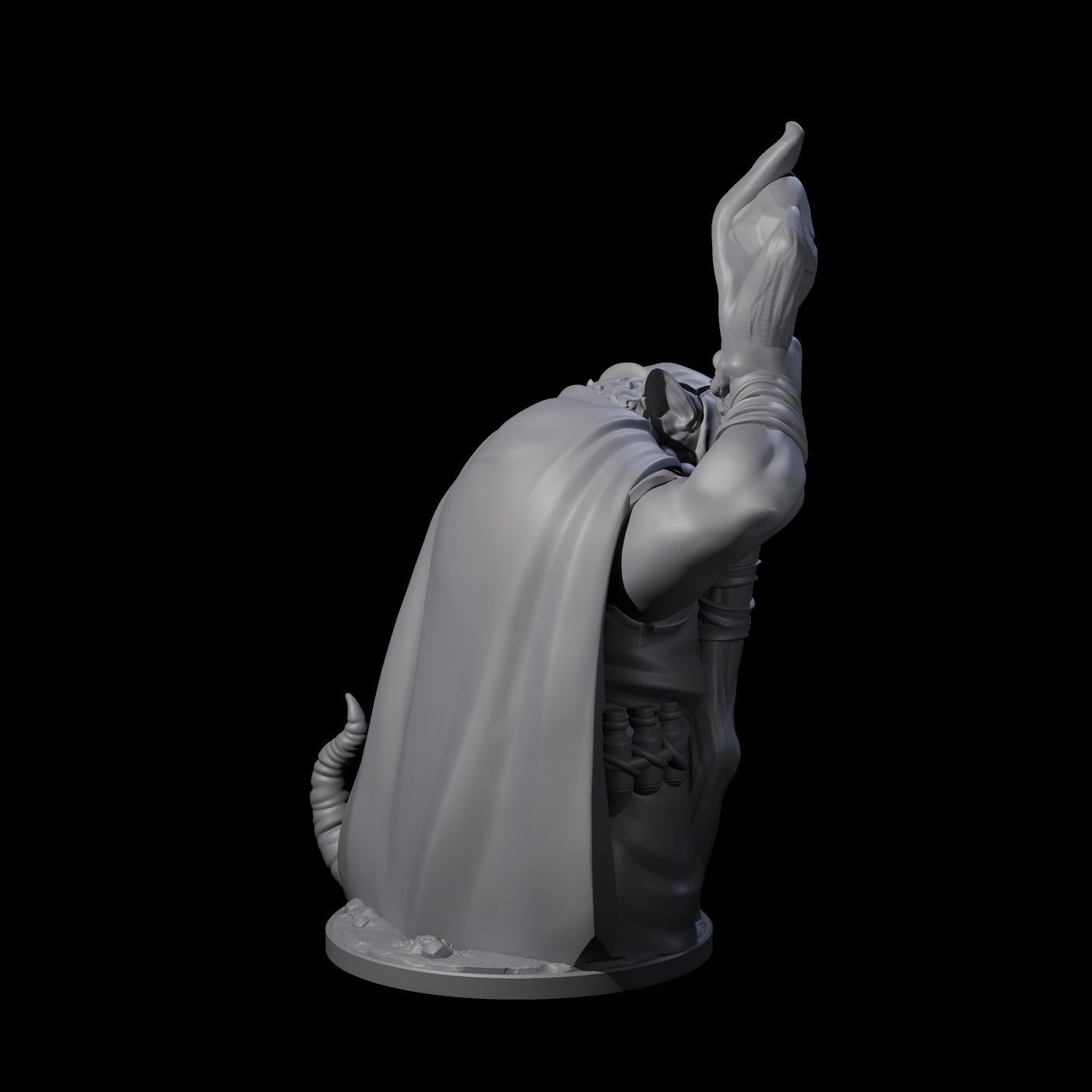 Withering Ratfolk Plaguecrafter B Miniature for Dungeons and Dragons, Pathfinder or other TTRPGs
