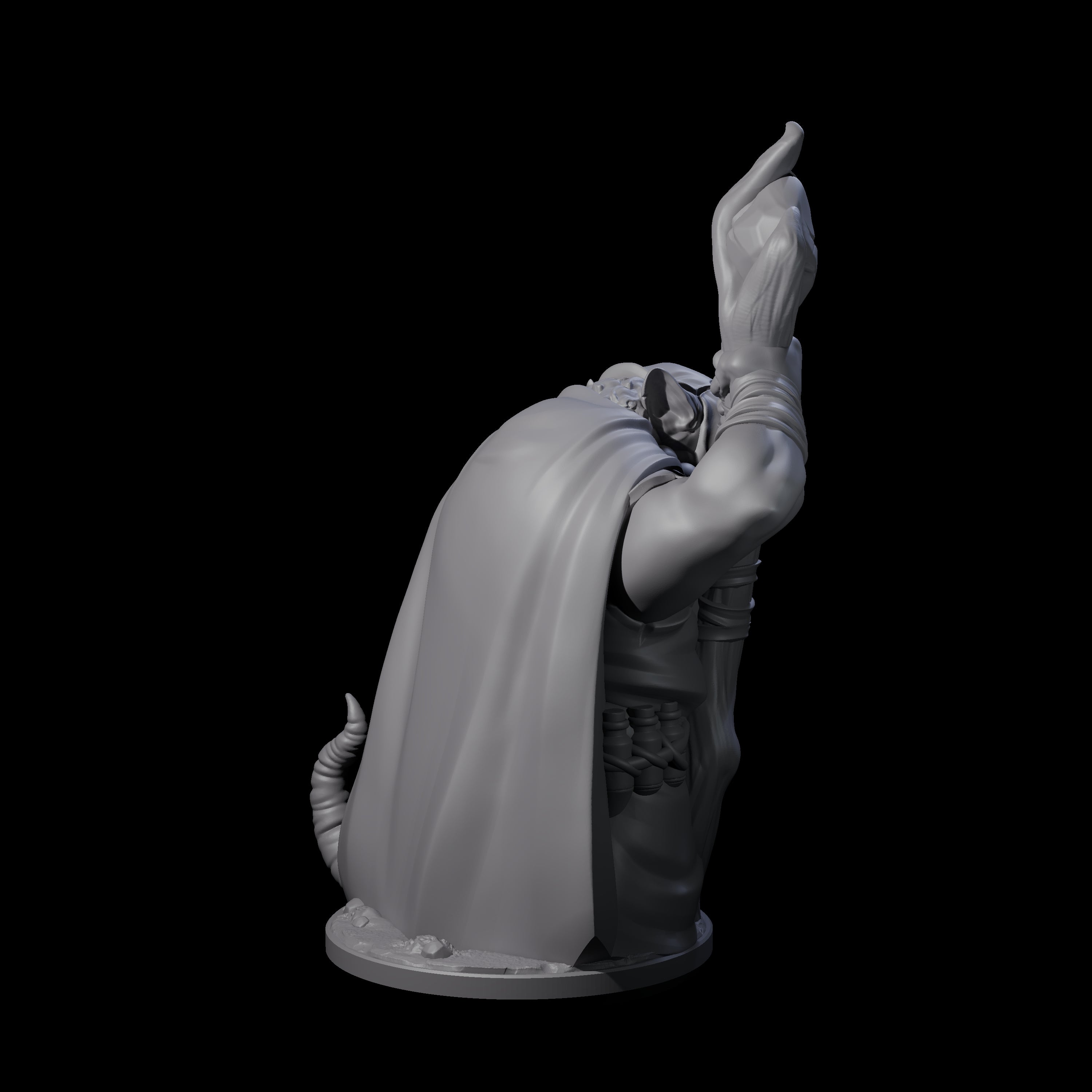 Withering Ratfolk Plaguecrafter B Miniature for Dungeons and Dragons, Pathfinder or other TTRPGs