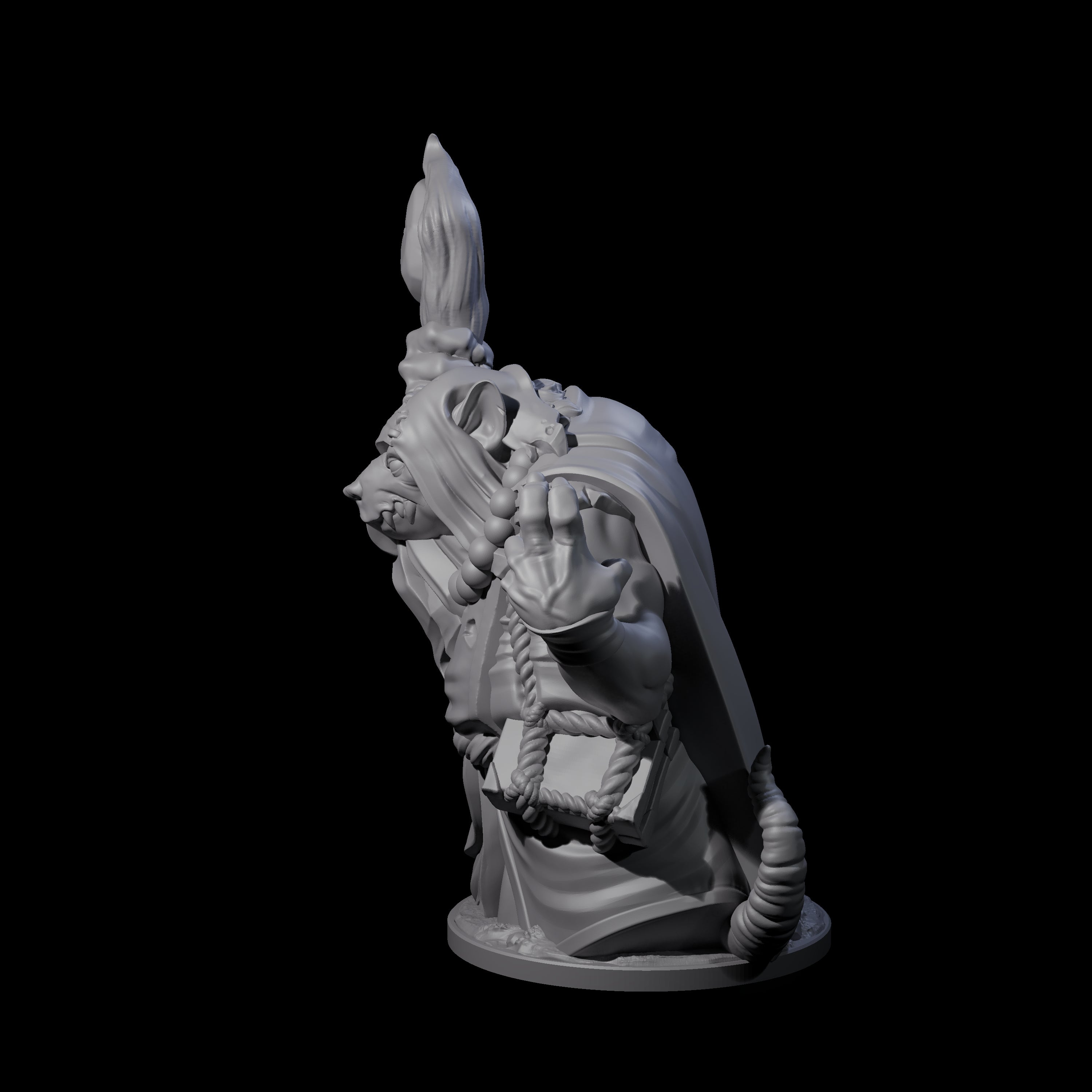 Withering Ratfolk Plaguecrafter B Miniature for Dungeons and Dragons, Pathfinder or other TTRPGs