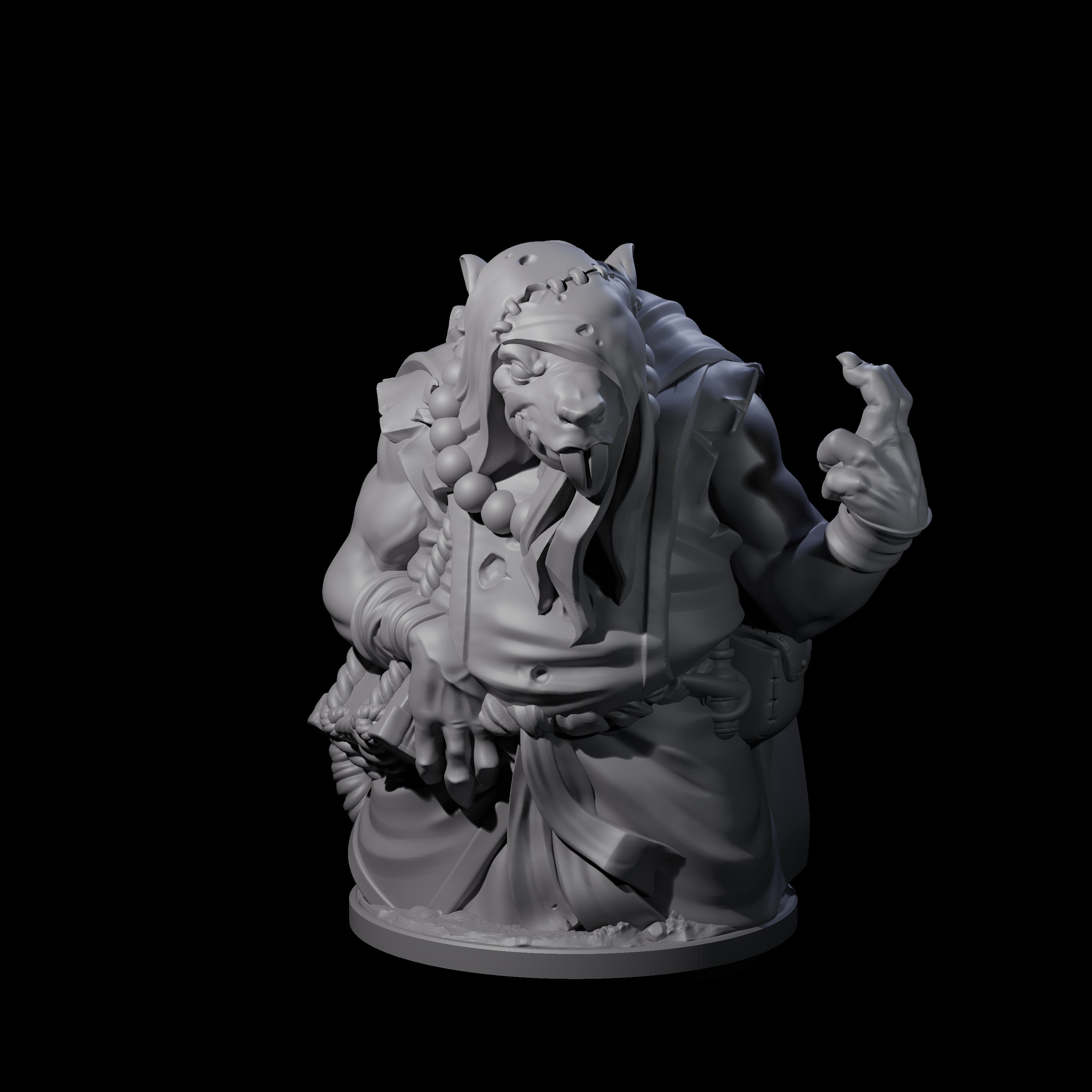 Withering Ratfolk Plaguecrafter C Miniature for Dungeons and Dragons, Pathfinder or other TTRPGs