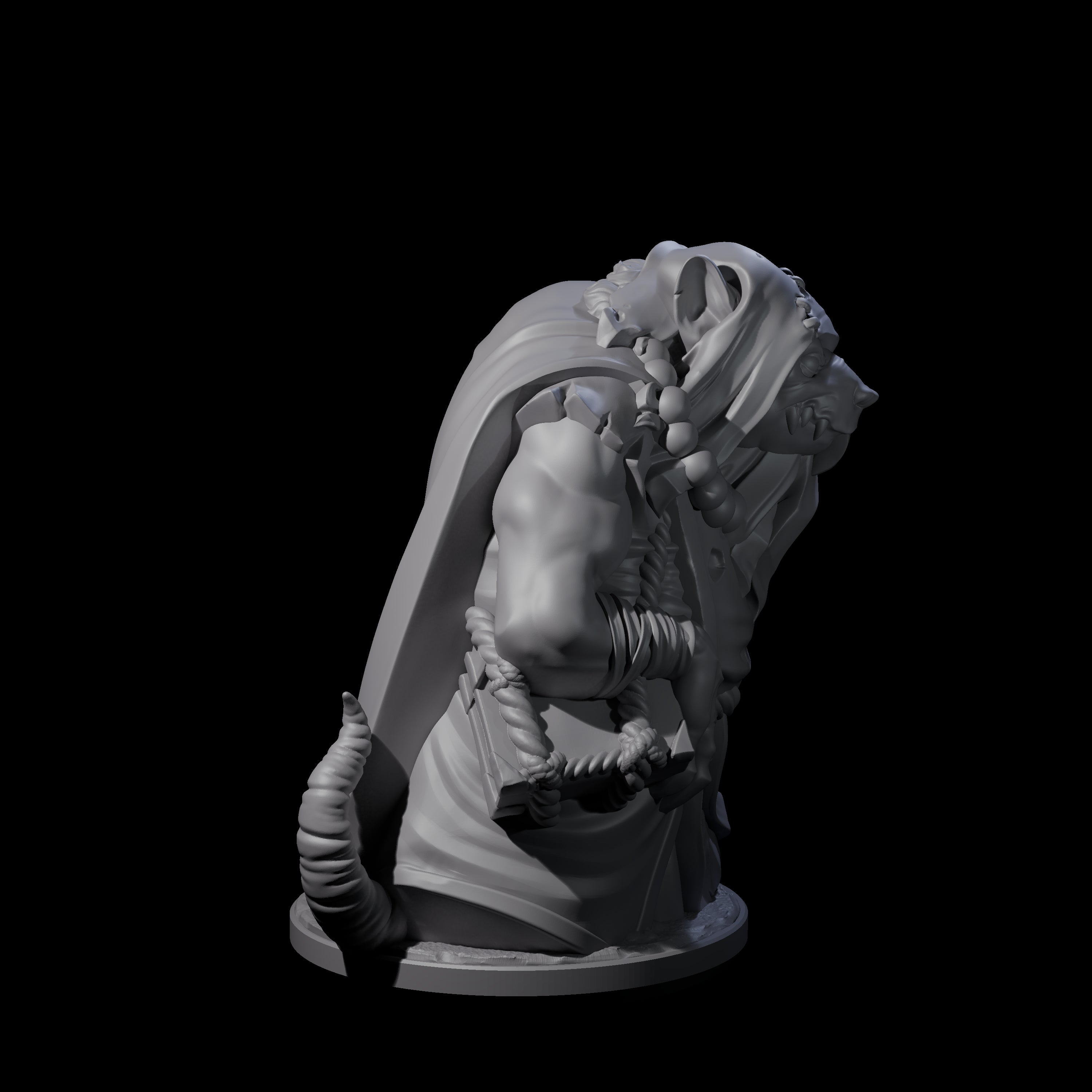 Withering Ratfolk Plaguecrafter C Miniature for Dungeons and Dragons, Pathfinder or other TTRPGs