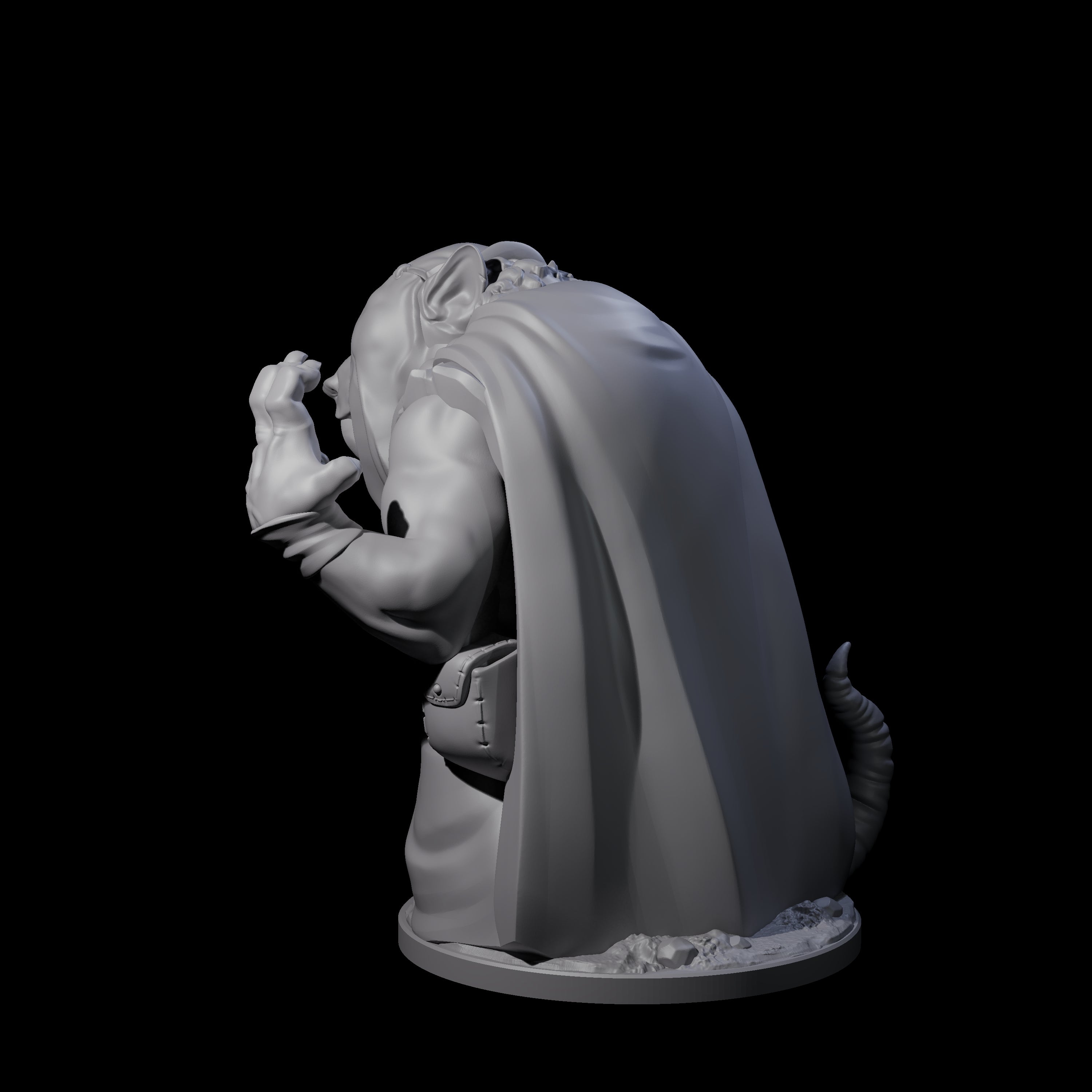 Withering Ratfolk Plaguecrafter C Miniature for Dungeons and Dragons, Pathfinder or other TTRPGs