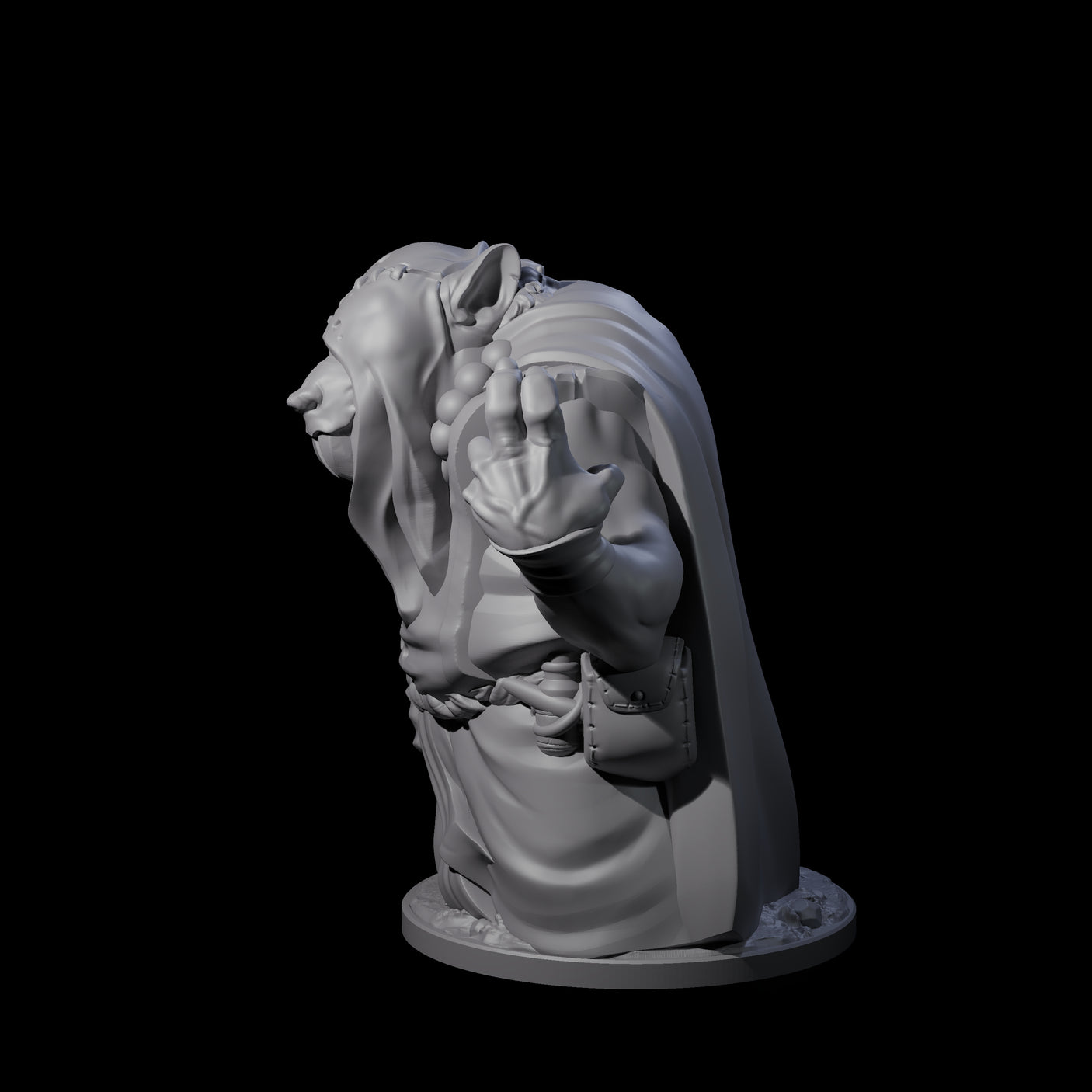 Withering Ratfolk Plaguecrafter C Miniature for Dungeons and Dragons, Pathfinder or other TTRPGs