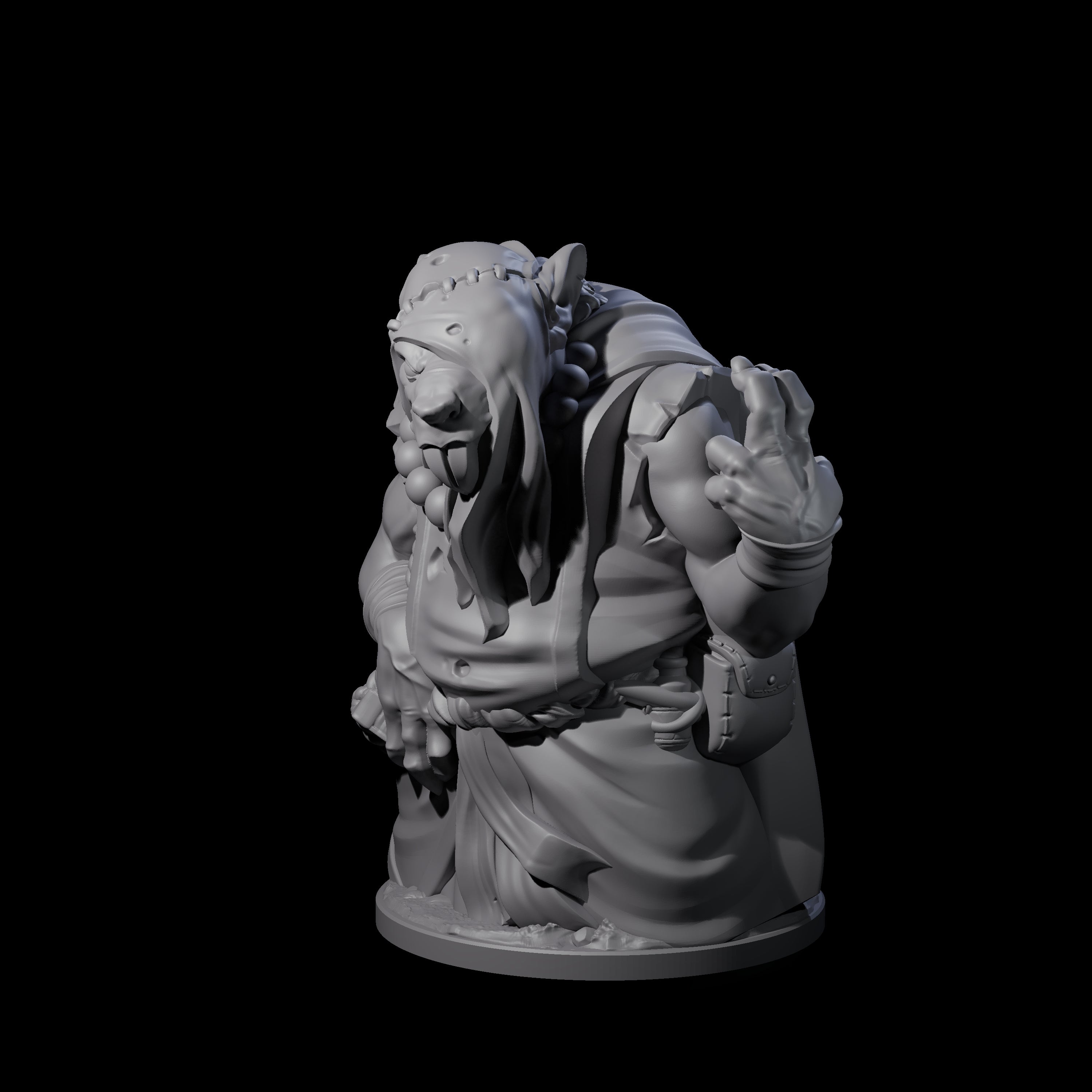 Withering Ratfolk Plaguecrafter C Miniature for Dungeons and Dragons, Pathfinder or other TTRPGs