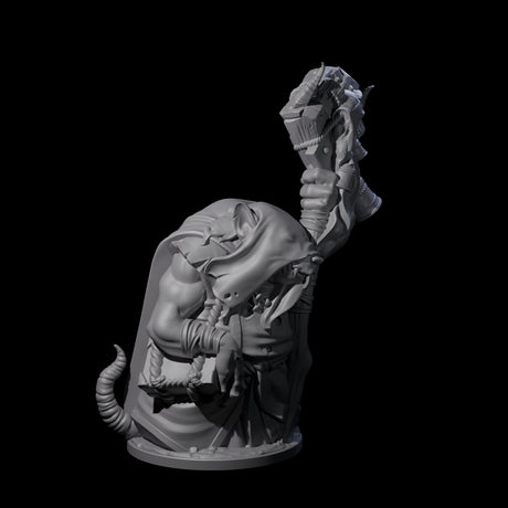 Withering Ratfolk Plaguecrafters Miniature for Dungeons and Dragons, Pathfinder or other TTRPGs