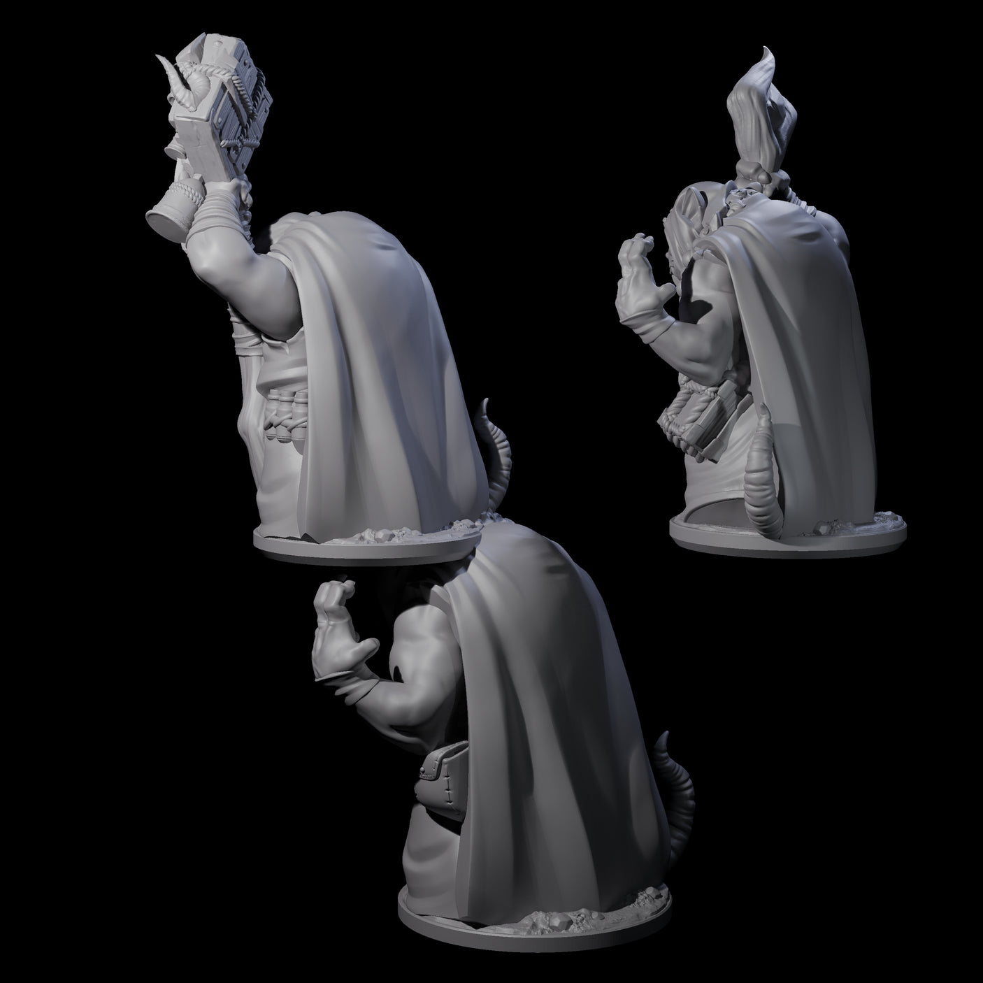 Withering Ratfolk Plaguecrafters Miniature for Dungeons and Dragons, Pathfinder or other TTRPGs