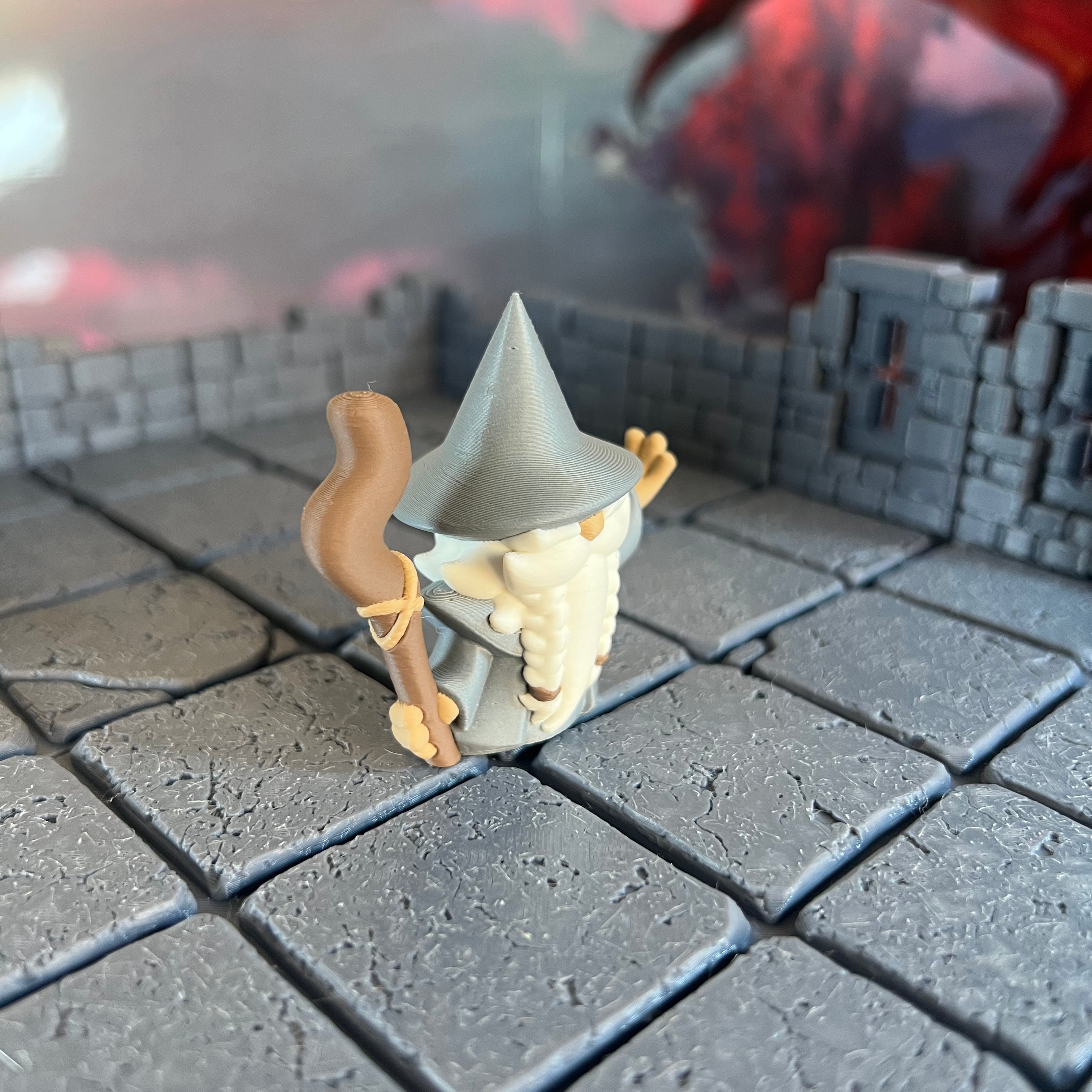 Wizard Sorcerer Multicolour Table Ready Miniature Miniature for Dungeons and Dragons, Pathfinder or other TTRPGs