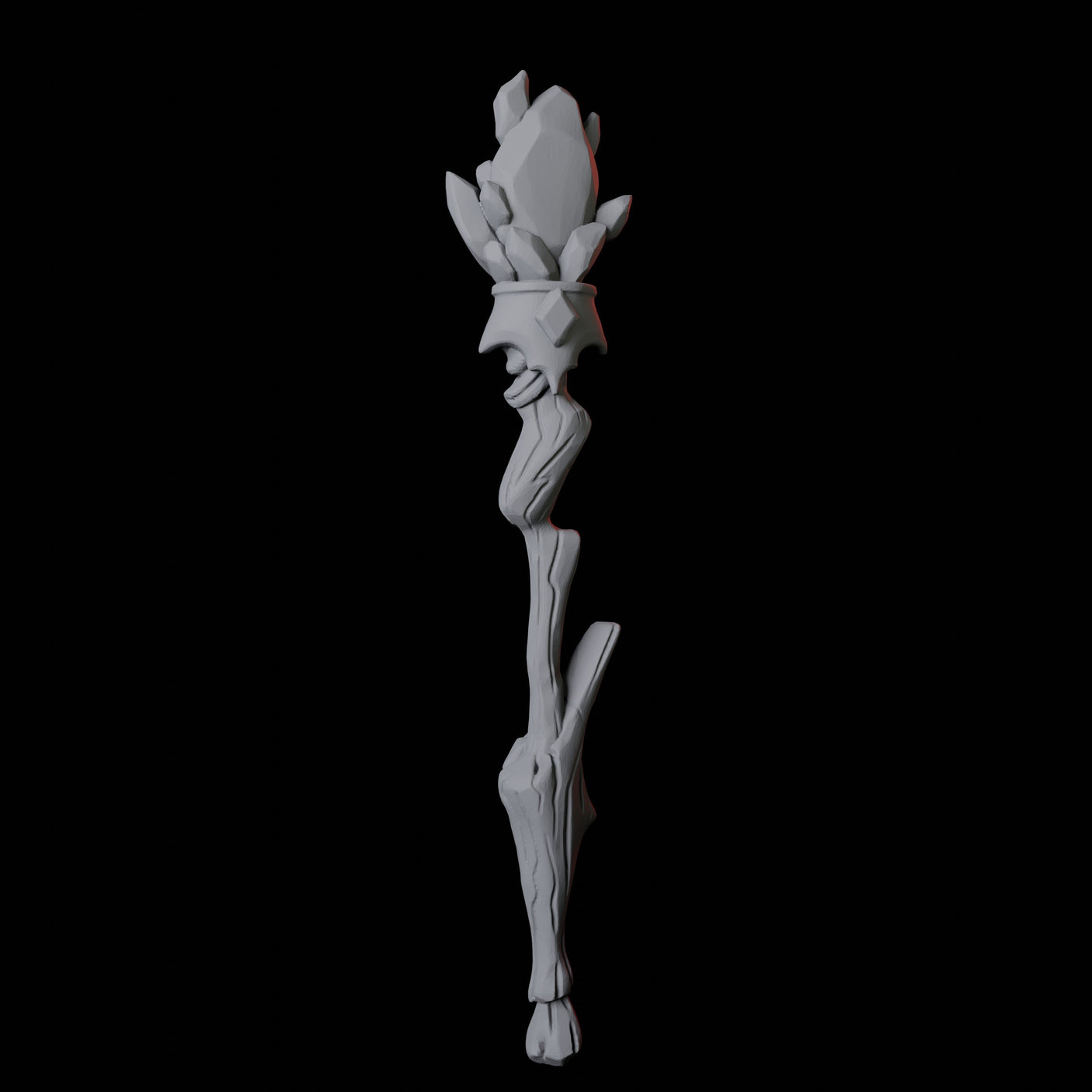 Wizard Staff B Miniature for Dungeons and Dragons, Pathfinder or other TTRPGs