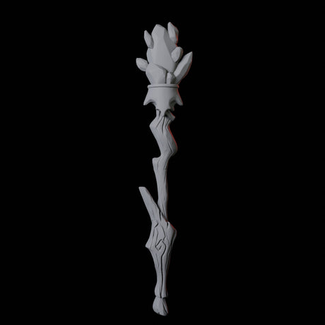 Wizard Staff B Miniature for Dungeons and Dragons, Pathfinder or other TTRPGs
