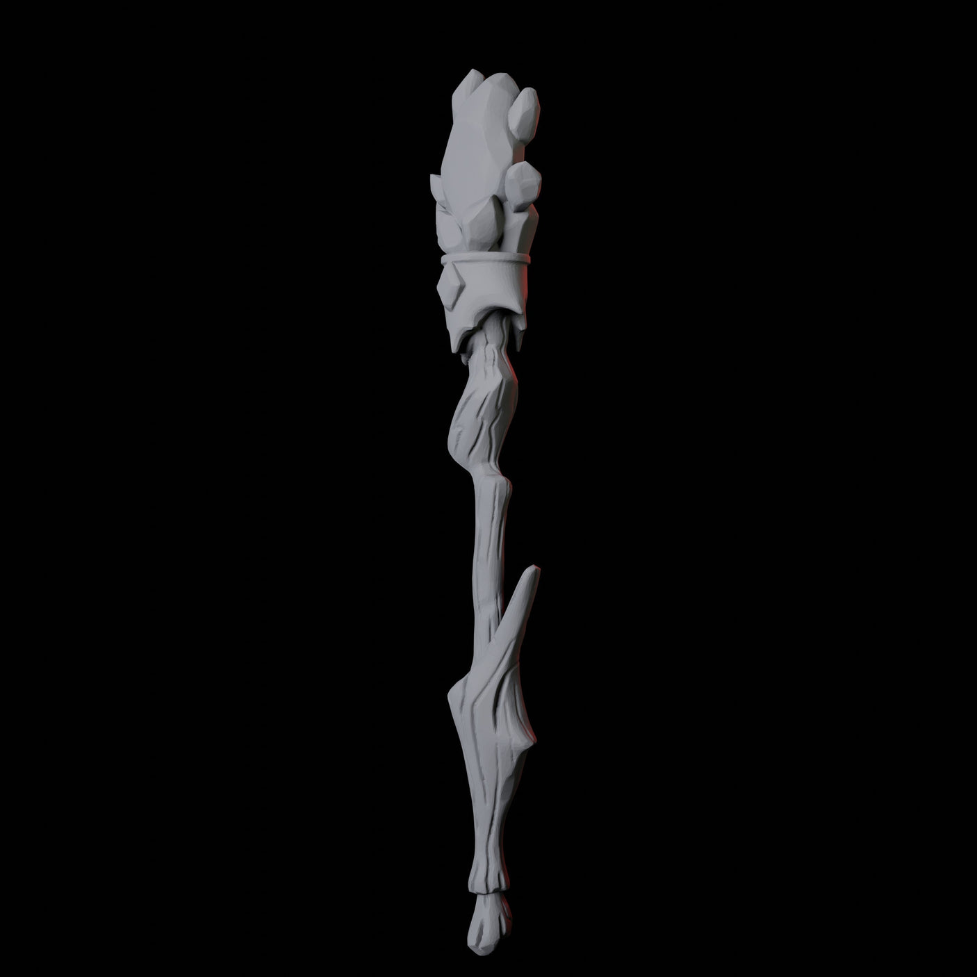 Wizard Staff B Miniature for Dungeons and Dragons, Pathfinder or other TTRPGs