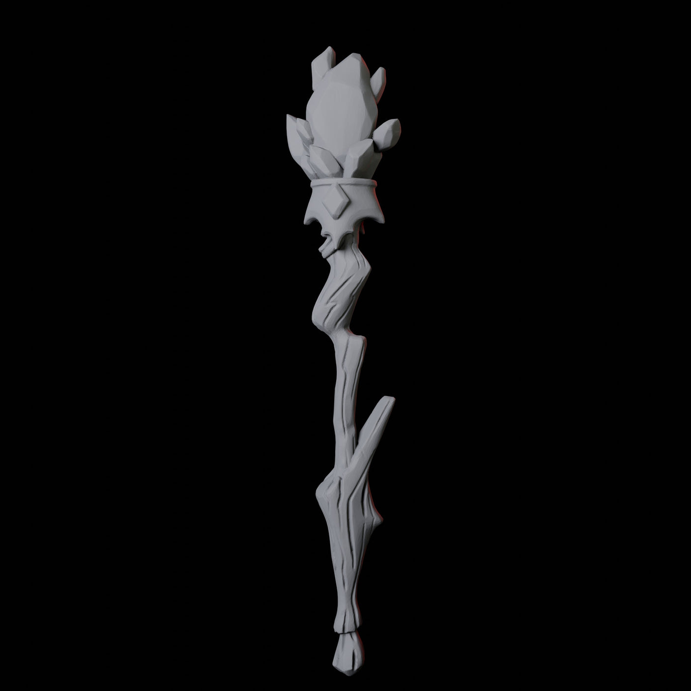 Wizard Staff B Miniature for Dungeons and Dragons, Pathfinder or other TTRPGs