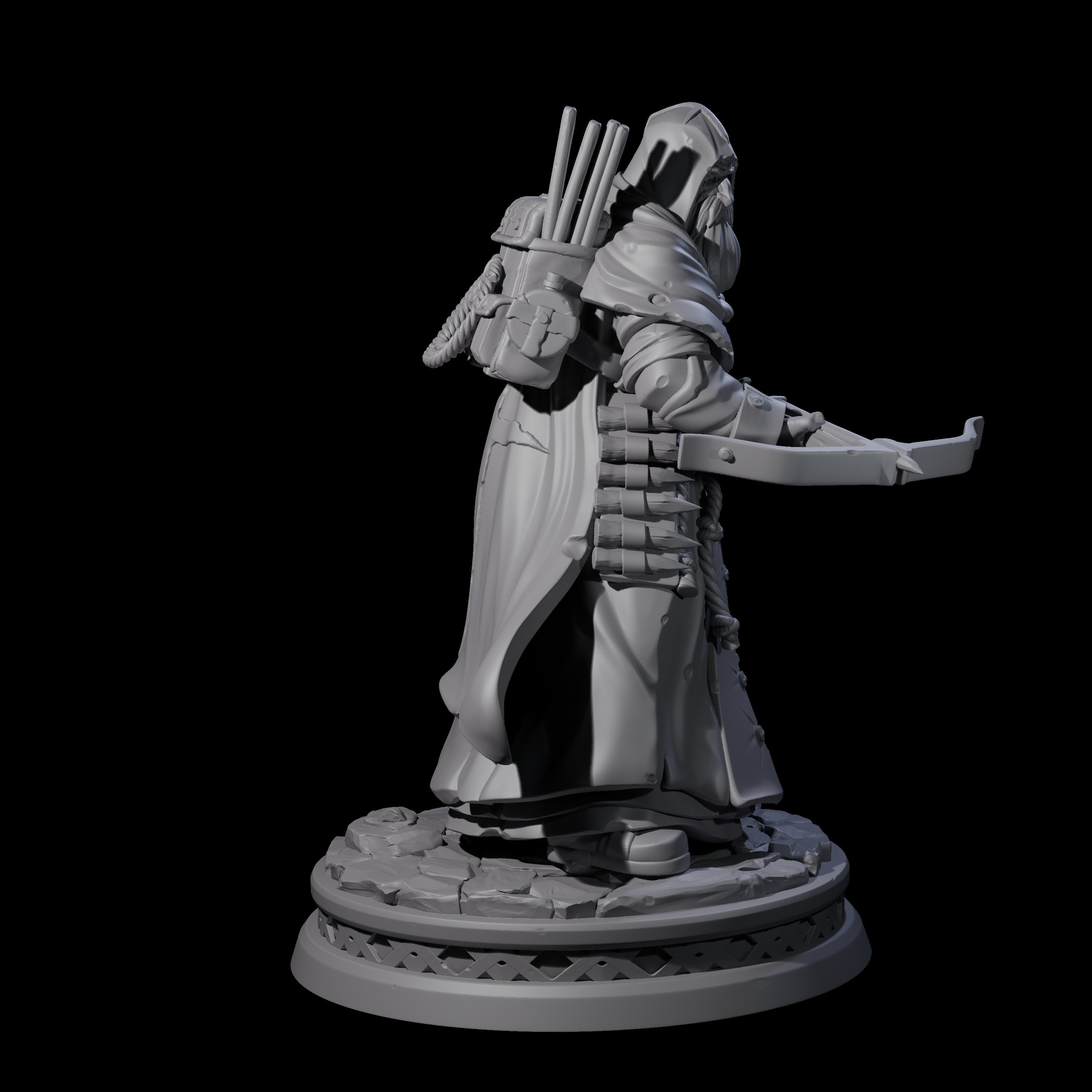 Wizened Crossbowman Miniature for Dungeons and Dragons, Pathfinder or other TTRPGs