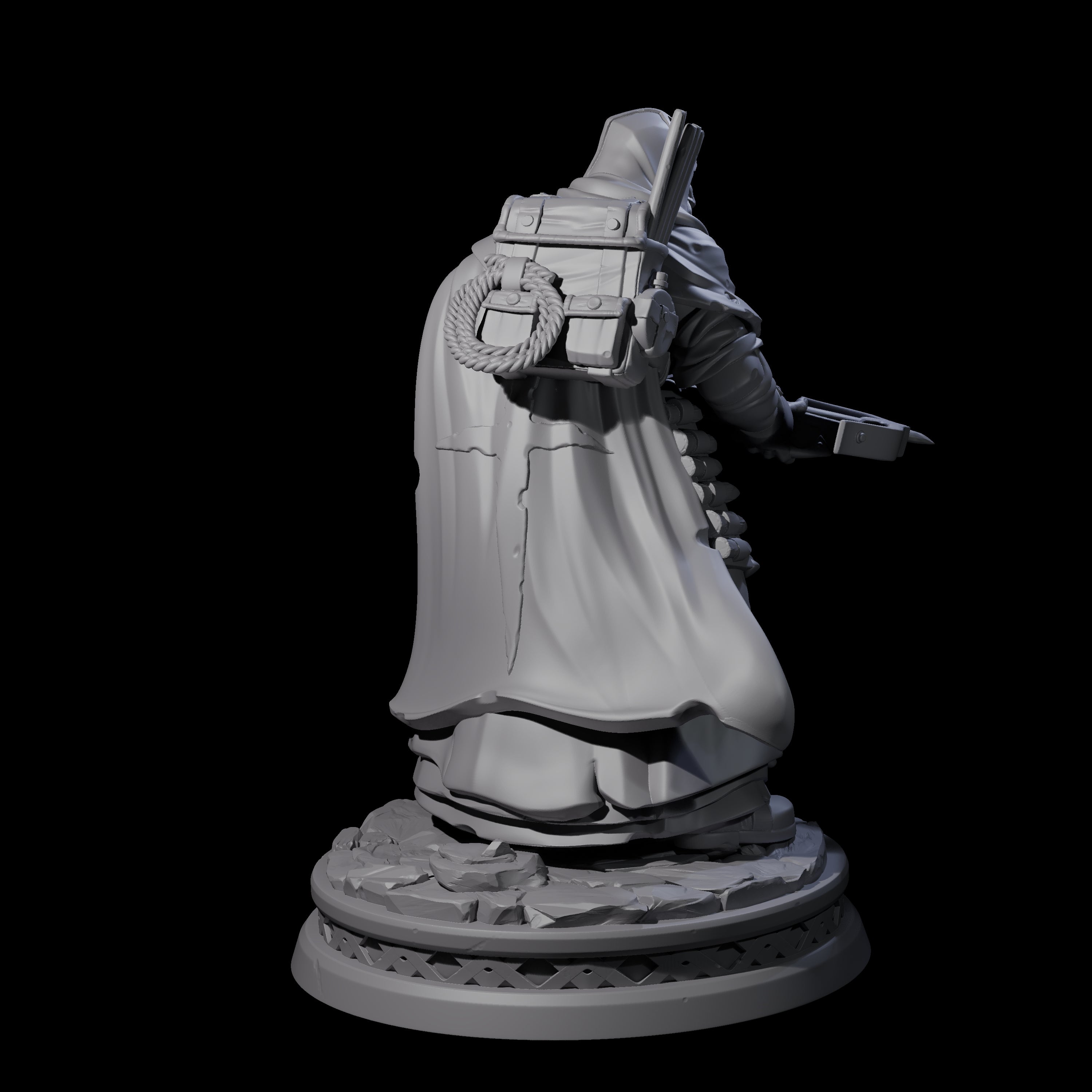 Wizened Crossbowman Miniature for Dungeons and Dragons, Pathfinder or other TTRPGs