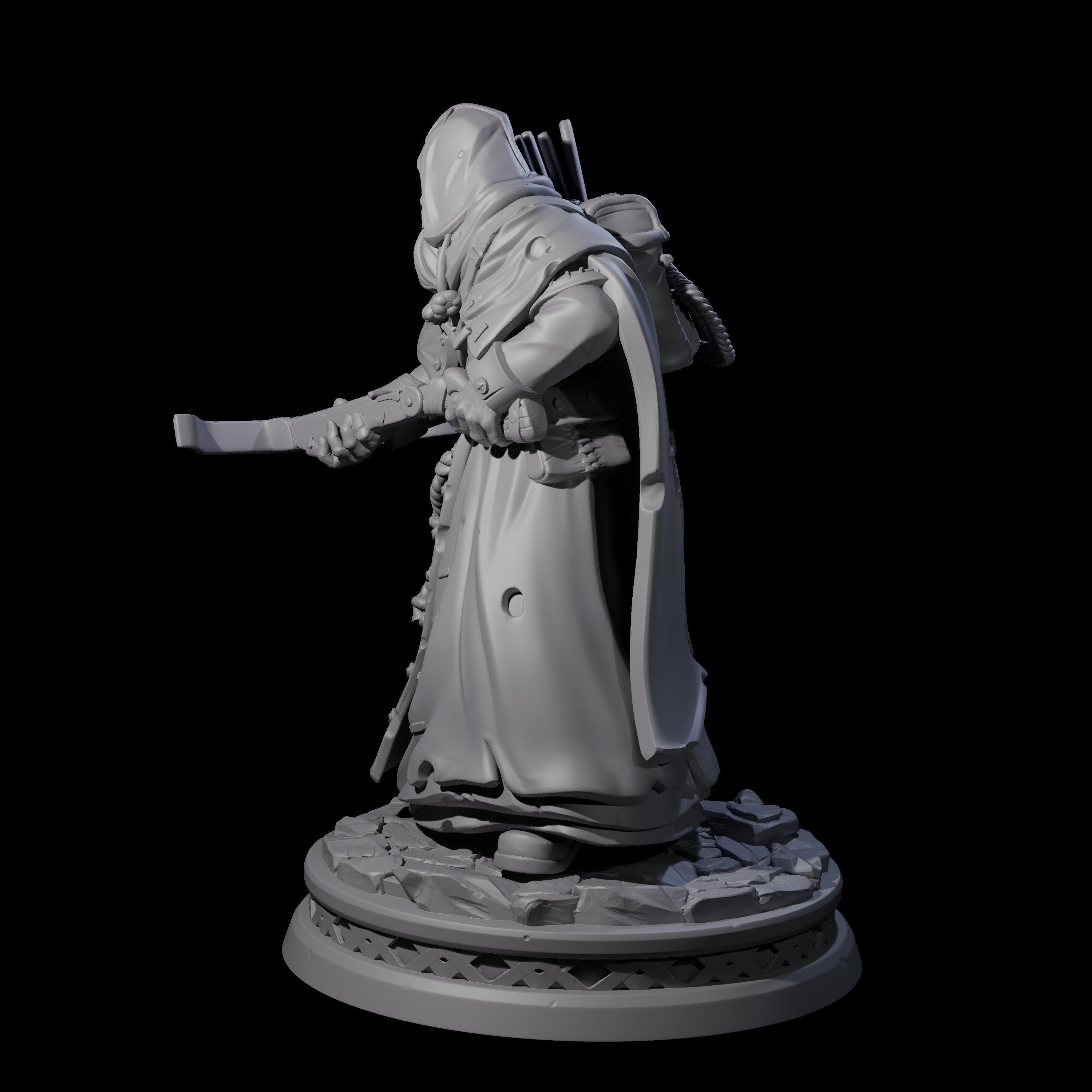 Wizened Crossbowman Miniature for Dungeons and Dragons, Pathfinder or other TTRPGs