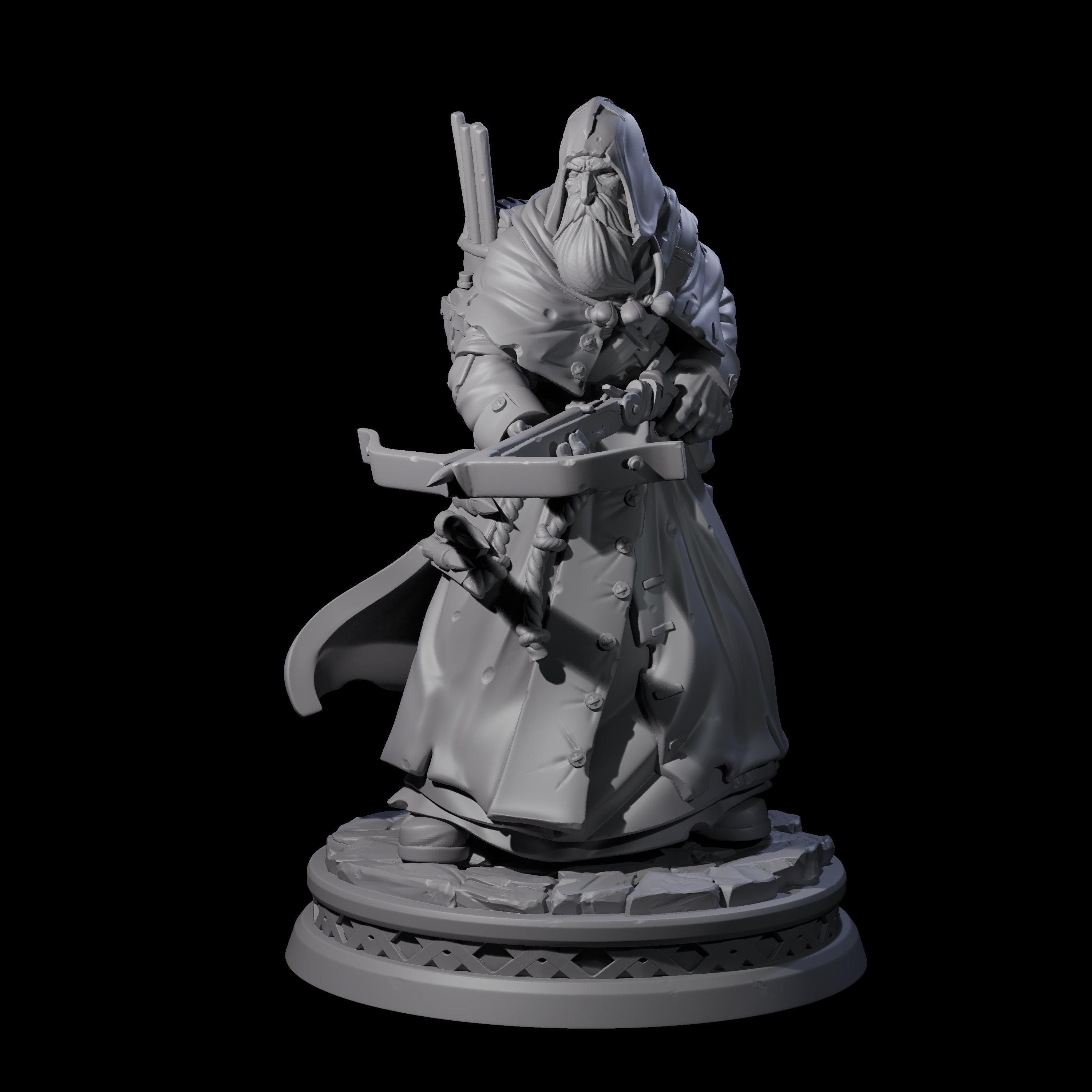 Wizened Crossbowman Miniature for Dungeons and Dragons, Pathfinder or other TTRPGs