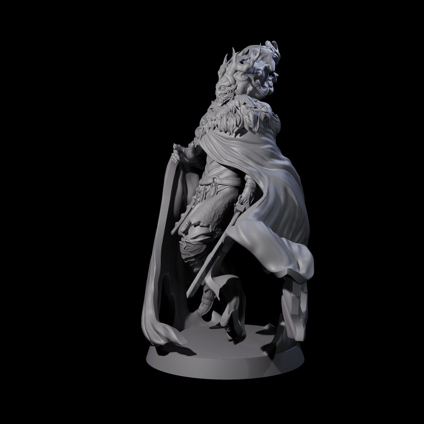 Woken Warrior of the Past Miniature for Dungeons and Dragons, Pathfinder or other TTRPGs