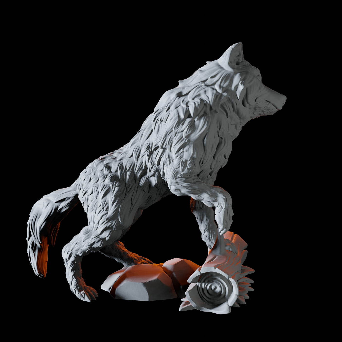 Wolf Miniature for Dungeons and Dragons, Pathfinder or other TTRPGs
