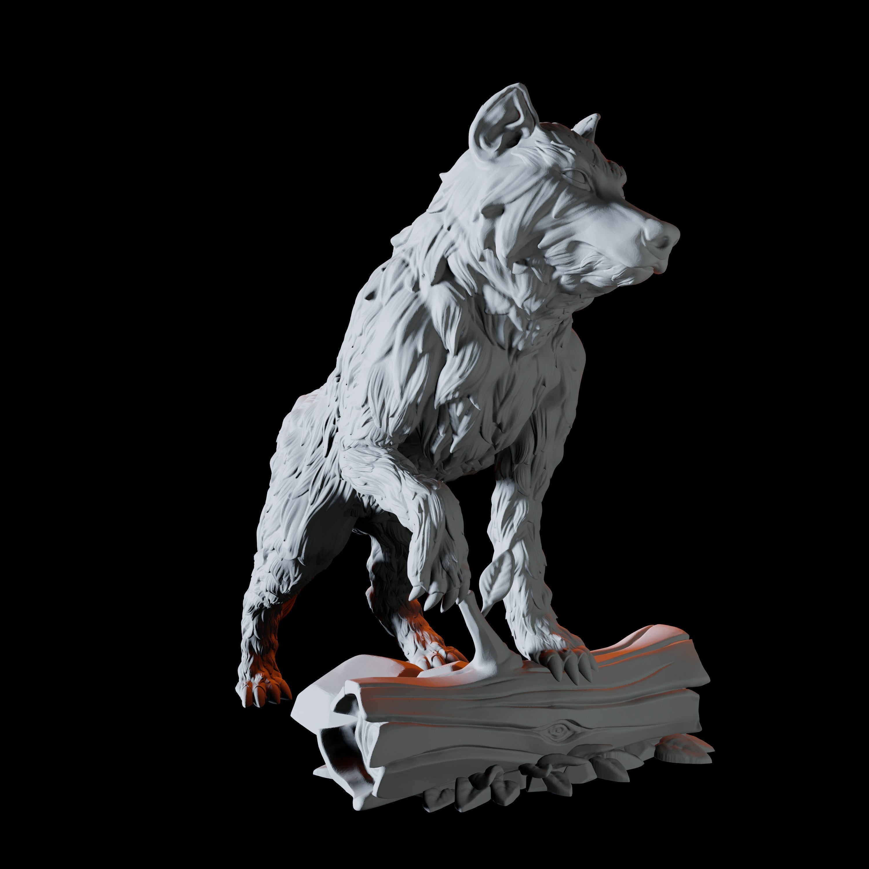 Wolf Miniature for Dungeons and Dragons - Myth Forged