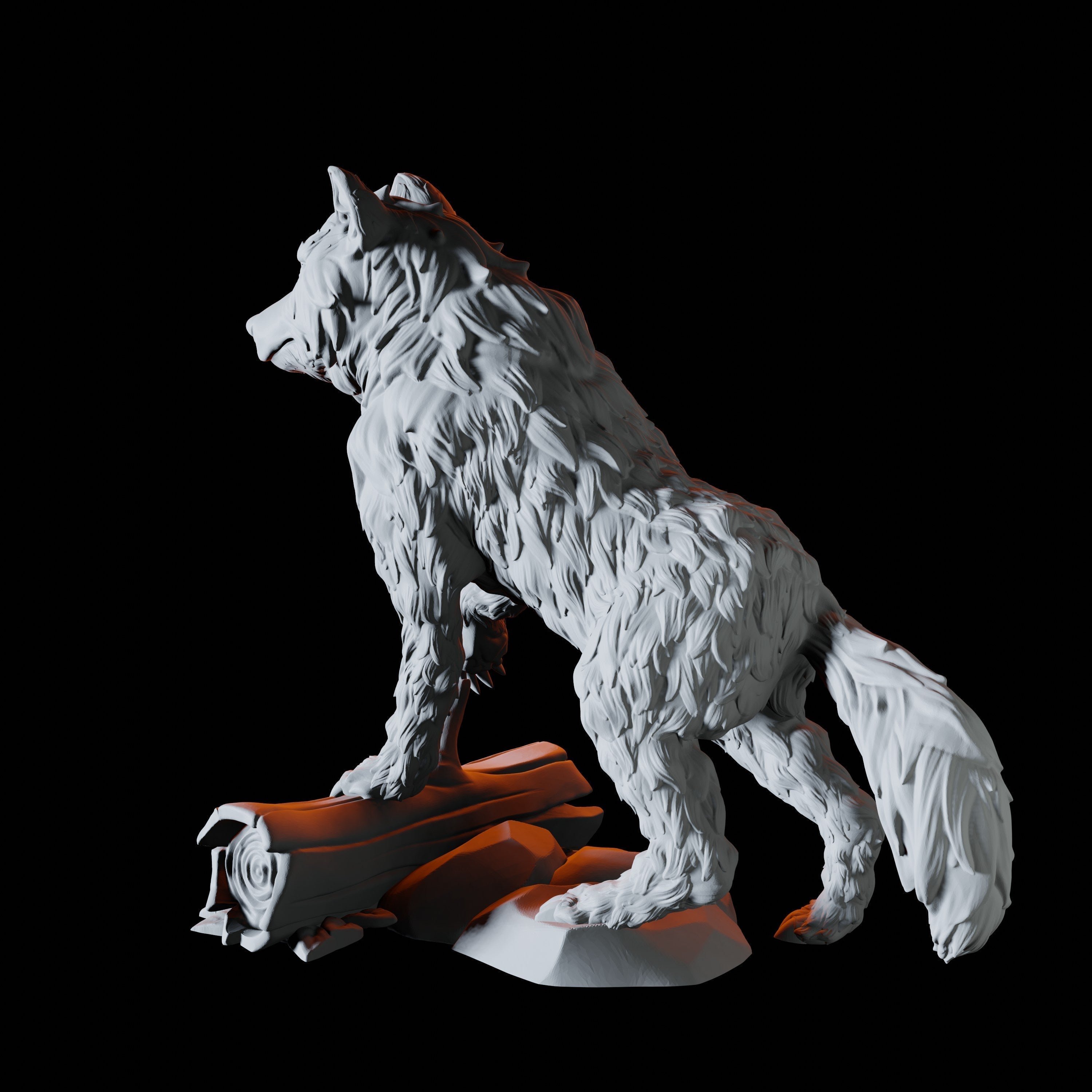 Wolf Miniature for Dungeons and Dragons - Myth Forged