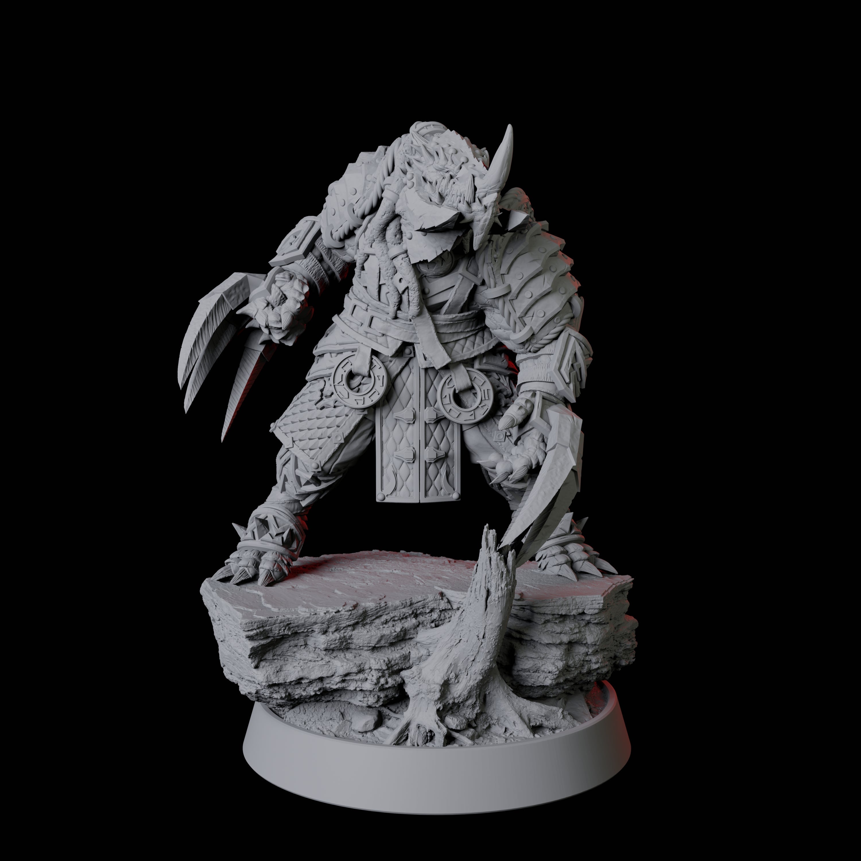 Wolverine Dragonborn Fighter Miniature for Dungeons and Dragons