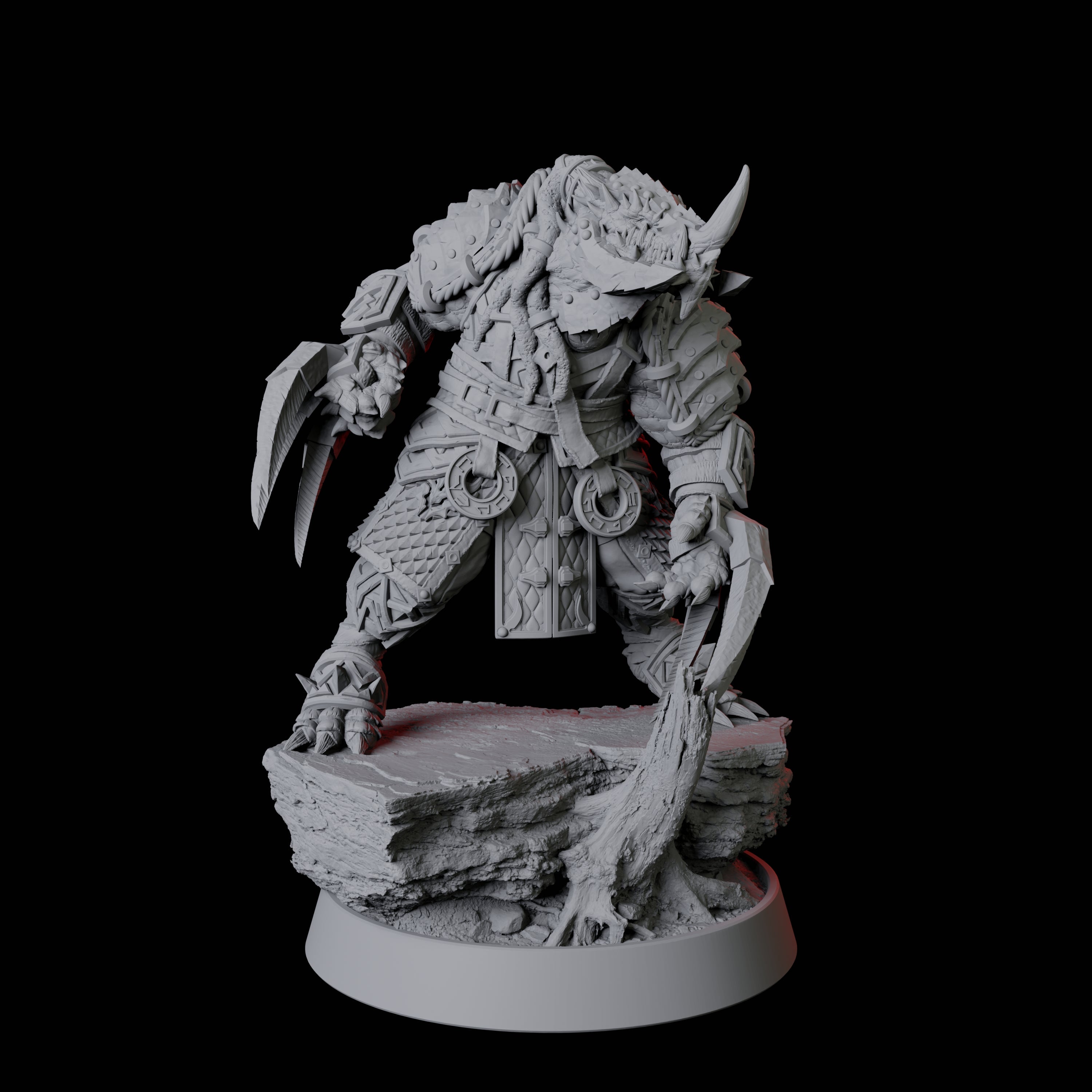 Wolverine Dragonborn Fighter Miniature for Dungeons and Dragons