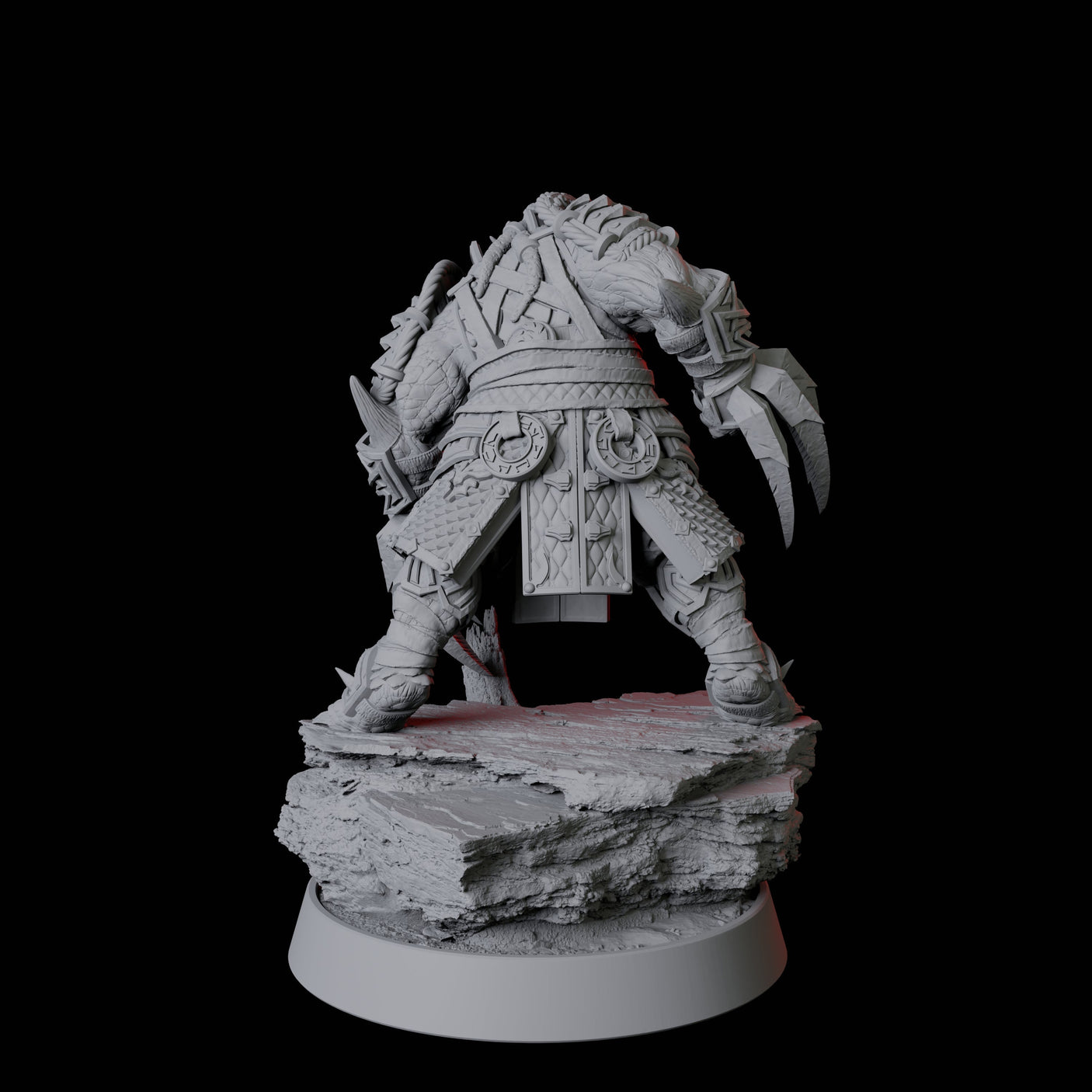 Wolverine Dragonborn Fighter Miniature for Dungeons and Dragons, Pathfinder or other TTRPGs