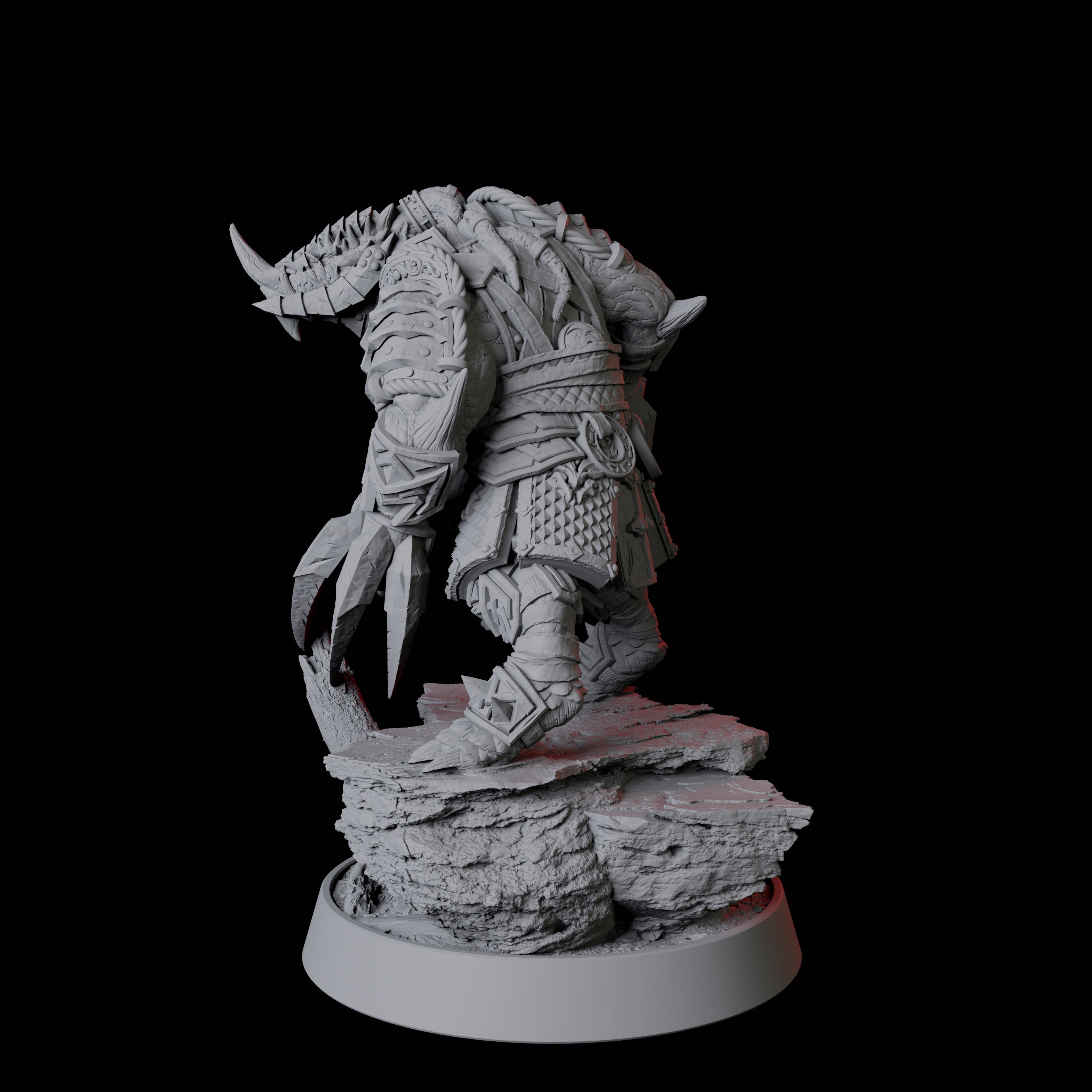 Wolverine Dragonborn Fighter Miniature for Dungeons and Dragons