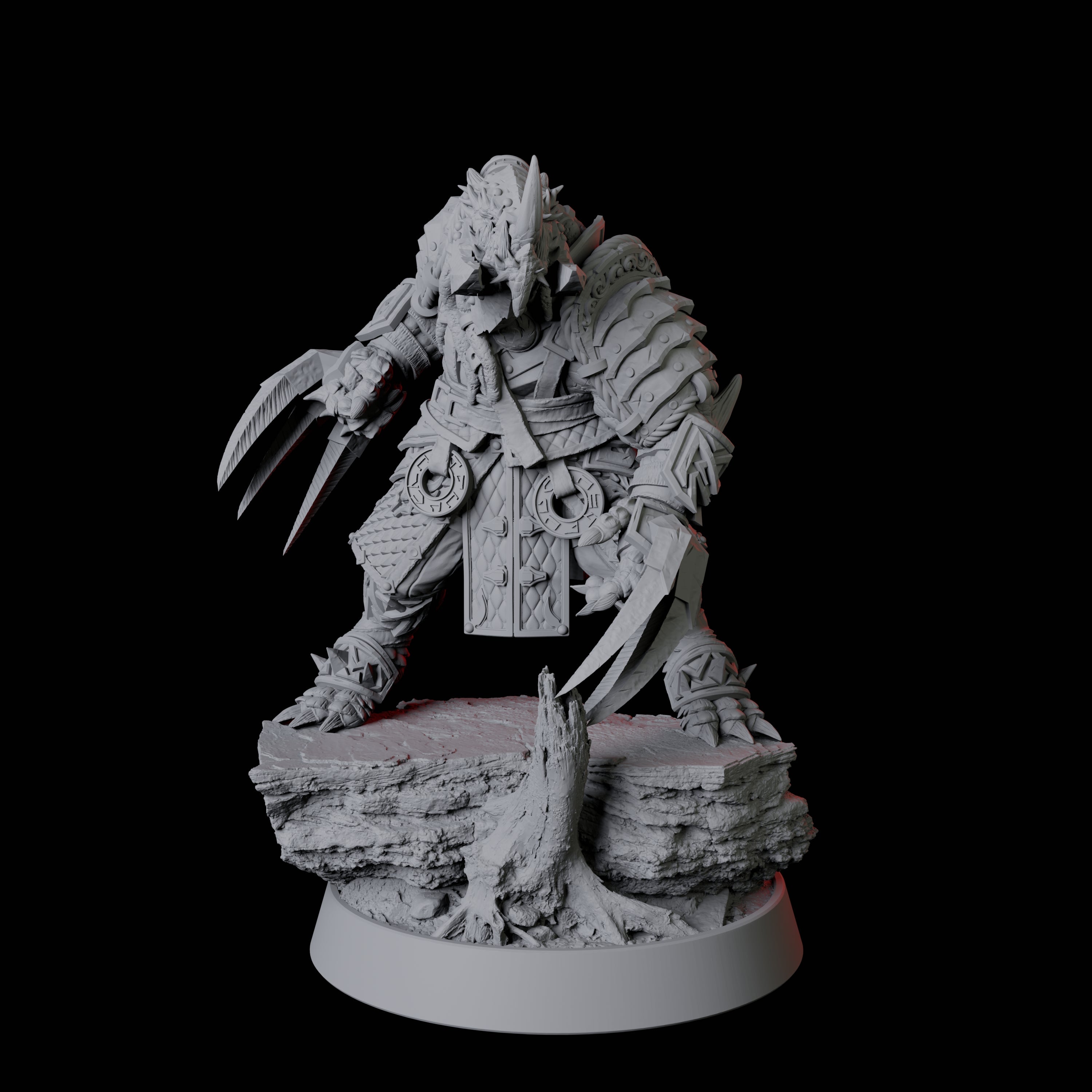 Wolverine Dragonborn Fighter Miniature for Dungeons and Dragons