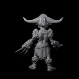 Wolverine-like Goblin Barbarian Miniature for Dungeons and Dragons, Pathfinder or other TTRPGs
