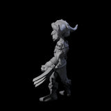 Wolverine-like Goblin Barbarian Miniature for Dungeons and Dragons, Pathfinder or other TTRPGs