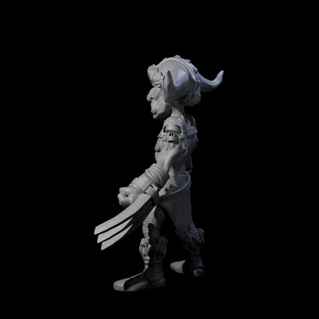 Wolverine-like Goblin Barbarian Miniature for Dungeons and Dragons, Pathfinder or other TTRPGs