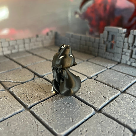 Wolves Howling Pouncing Pair Multicolour Table Ready Miniatures Miniature for Dungeons and Dragons, Pathfinder or other TTRPGs