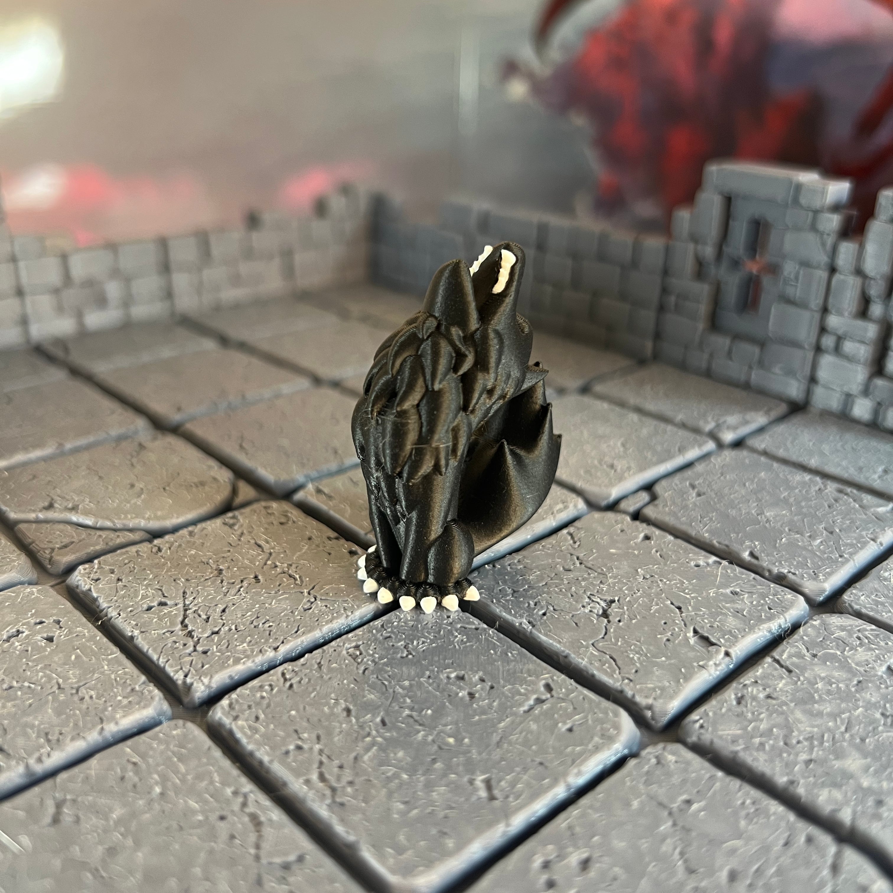Wolves Howling Pouncing Pair Multicolour Table Ready Miniatures Miniature for Dungeons and Dragons, Pathfinder or other TTRPGs