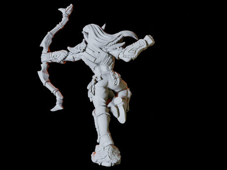 Wood Elf Army - Four Soldiers Miniature for Dungeons and Dragons, Pathfinder or other TTRPGs
