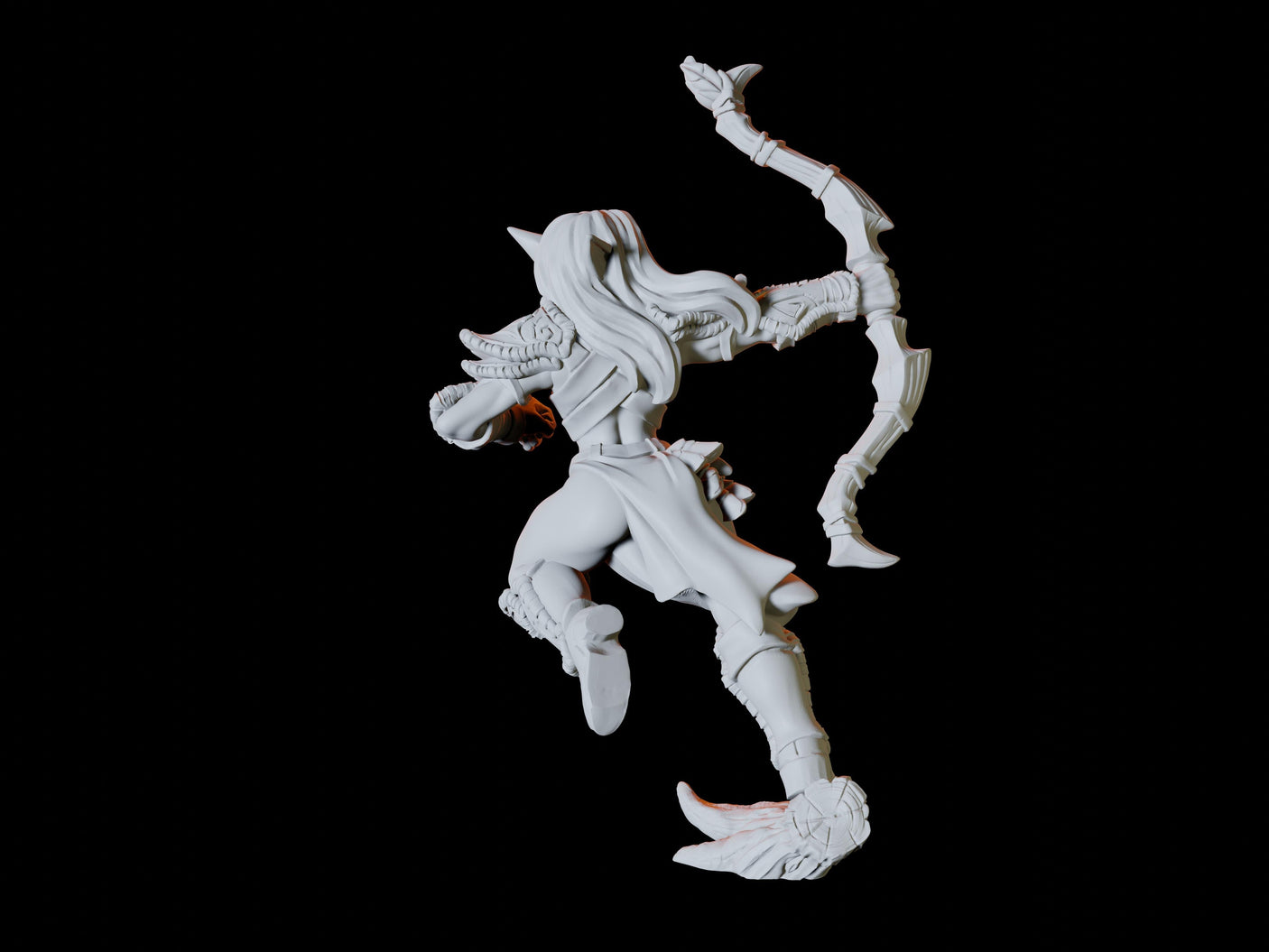 Wood Elf Army - Four Soldiers Miniature for Dungeons and Dragons, Pathfinder or other TTRPGs