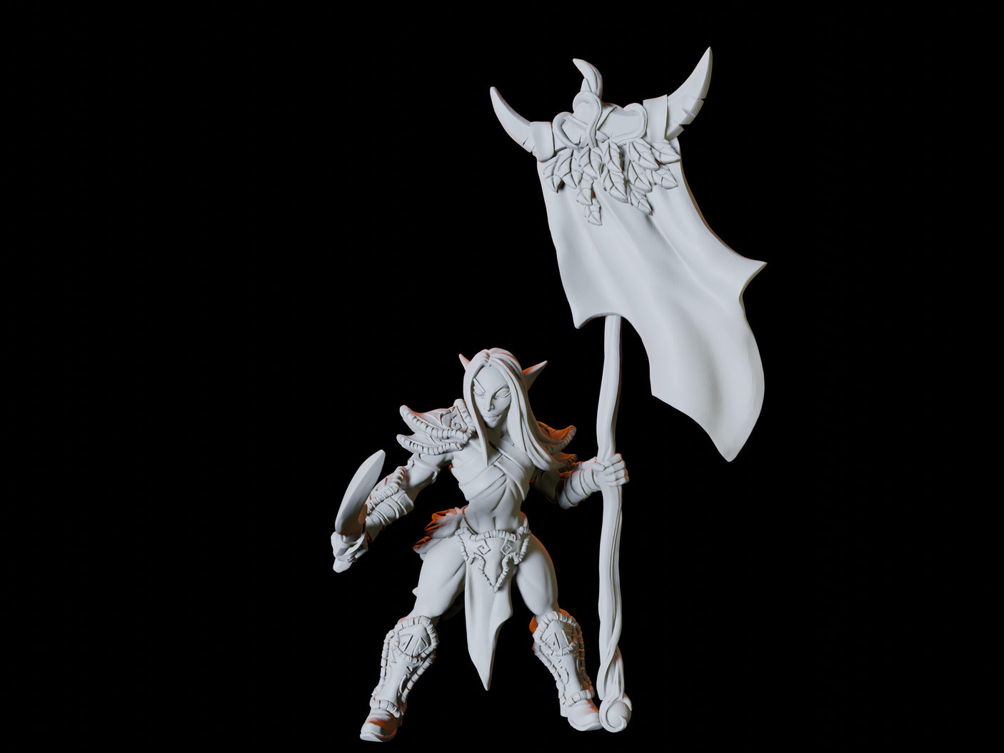 Wood Elf Army - Four Soldiers Miniature for Dungeons and Dragons, Pathfinder or other TTRPGs