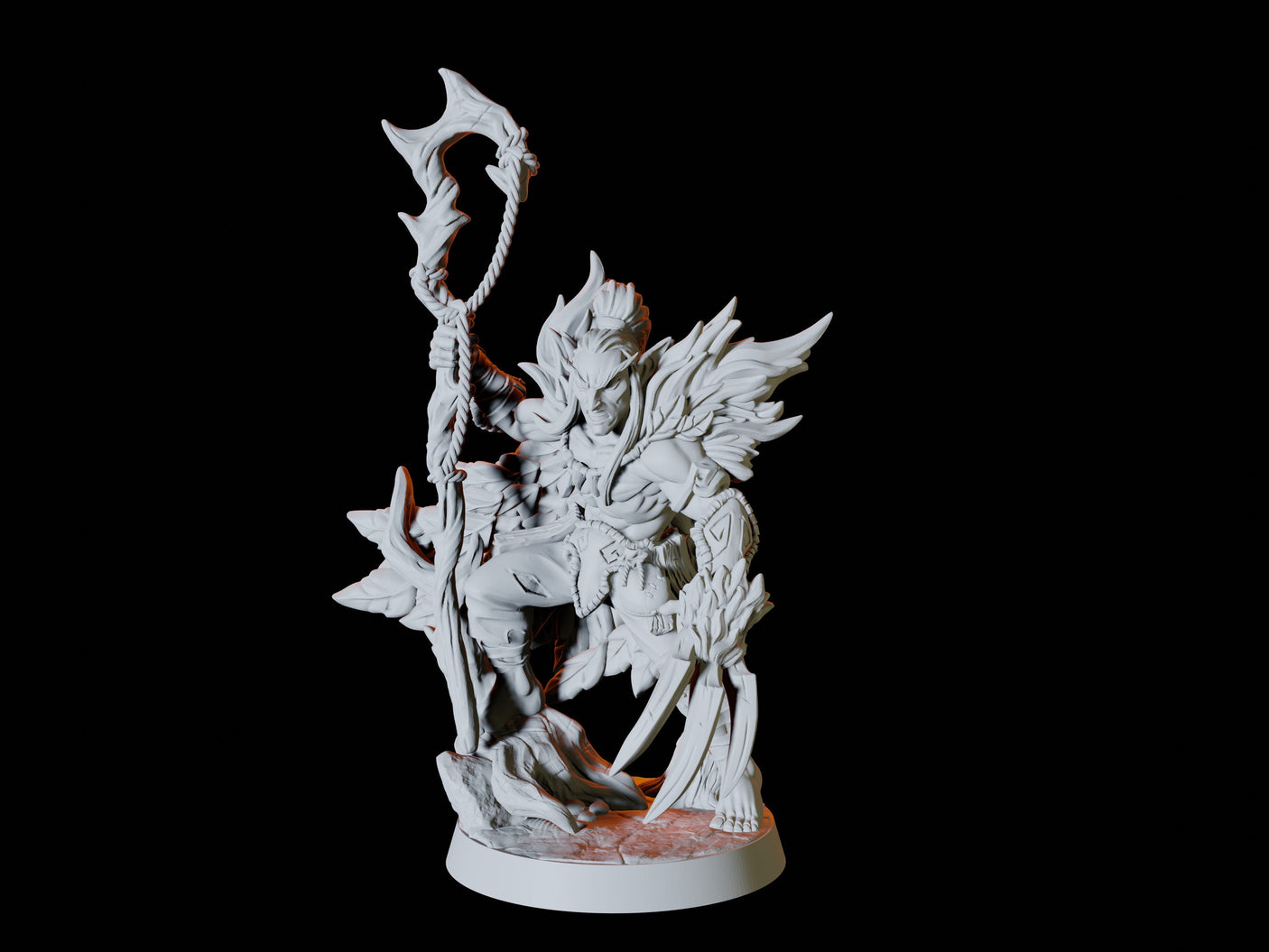 Wood Elf Druid Miniature for Dungeons and Dragons, Pathfinder or other TTRPGs