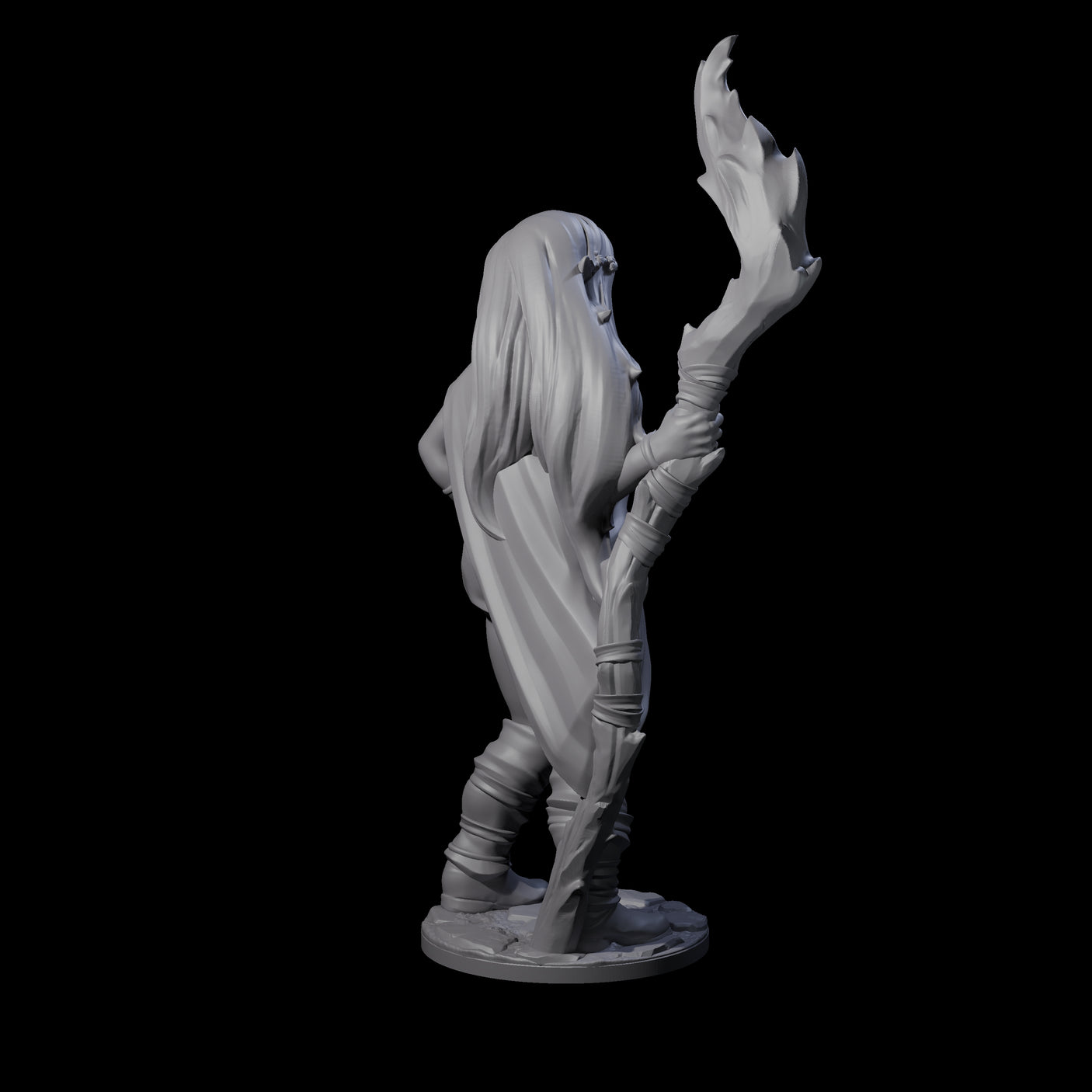 Wooded Elf Mage A Miniature for Dungeons and Dragons, Pathfinder or other TTRPGs