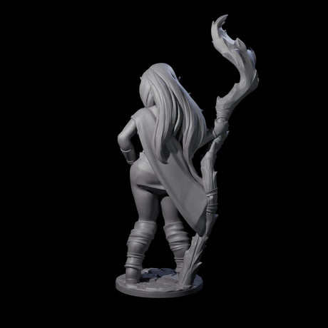 Wooded Elf Mage A Miniature for Dungeons and Dragons, Pathfinder or other TTRPGs