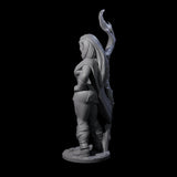 Wooded Elf Mage A Miniature for Dungeons and Dragons, Pathfinder or other TTRPGs
